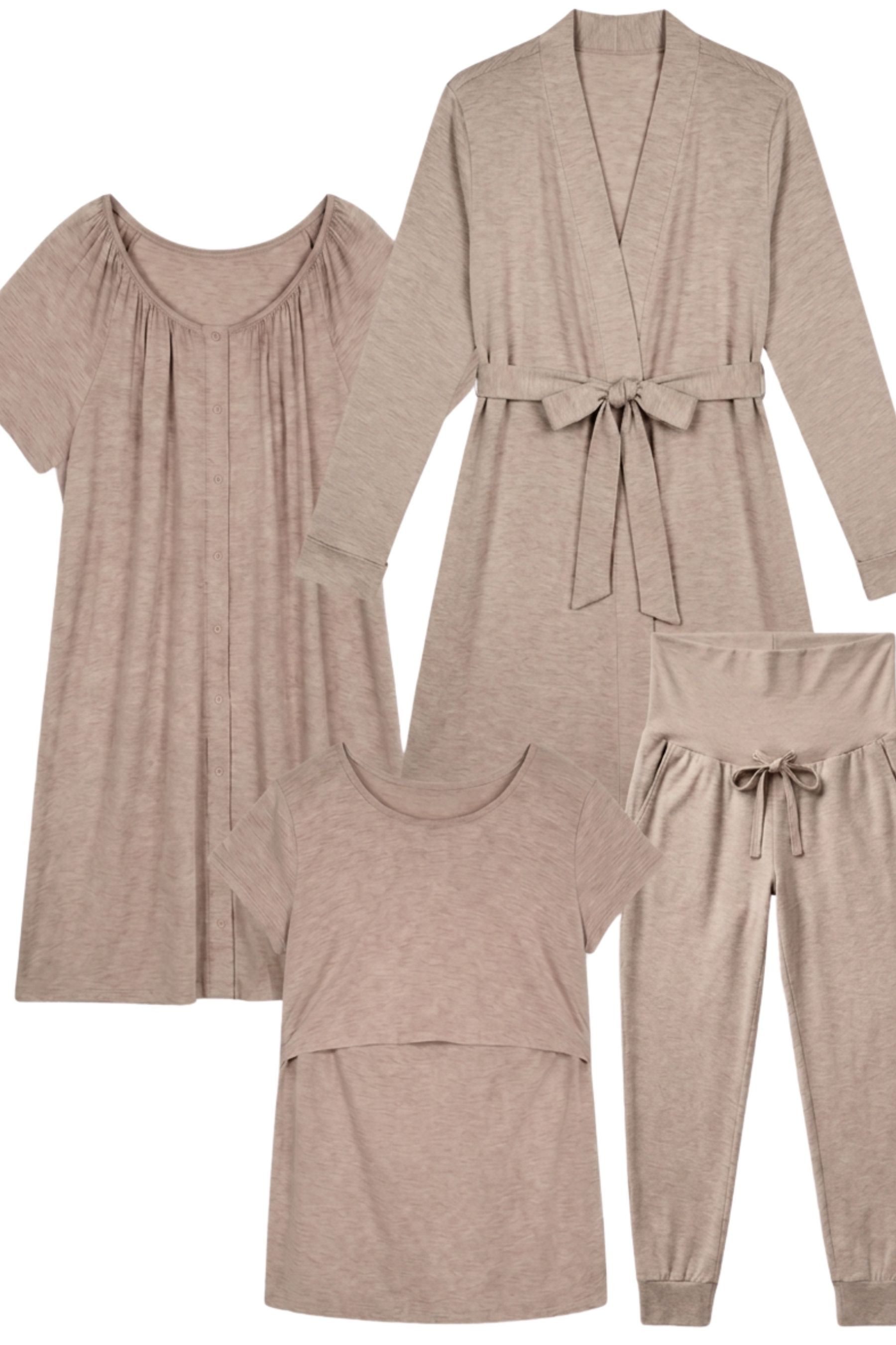 Seraphine Umstandspyjama Seraphine 4-teiliges Pyjamaset Umstands-/Stillmode (1 tlg)