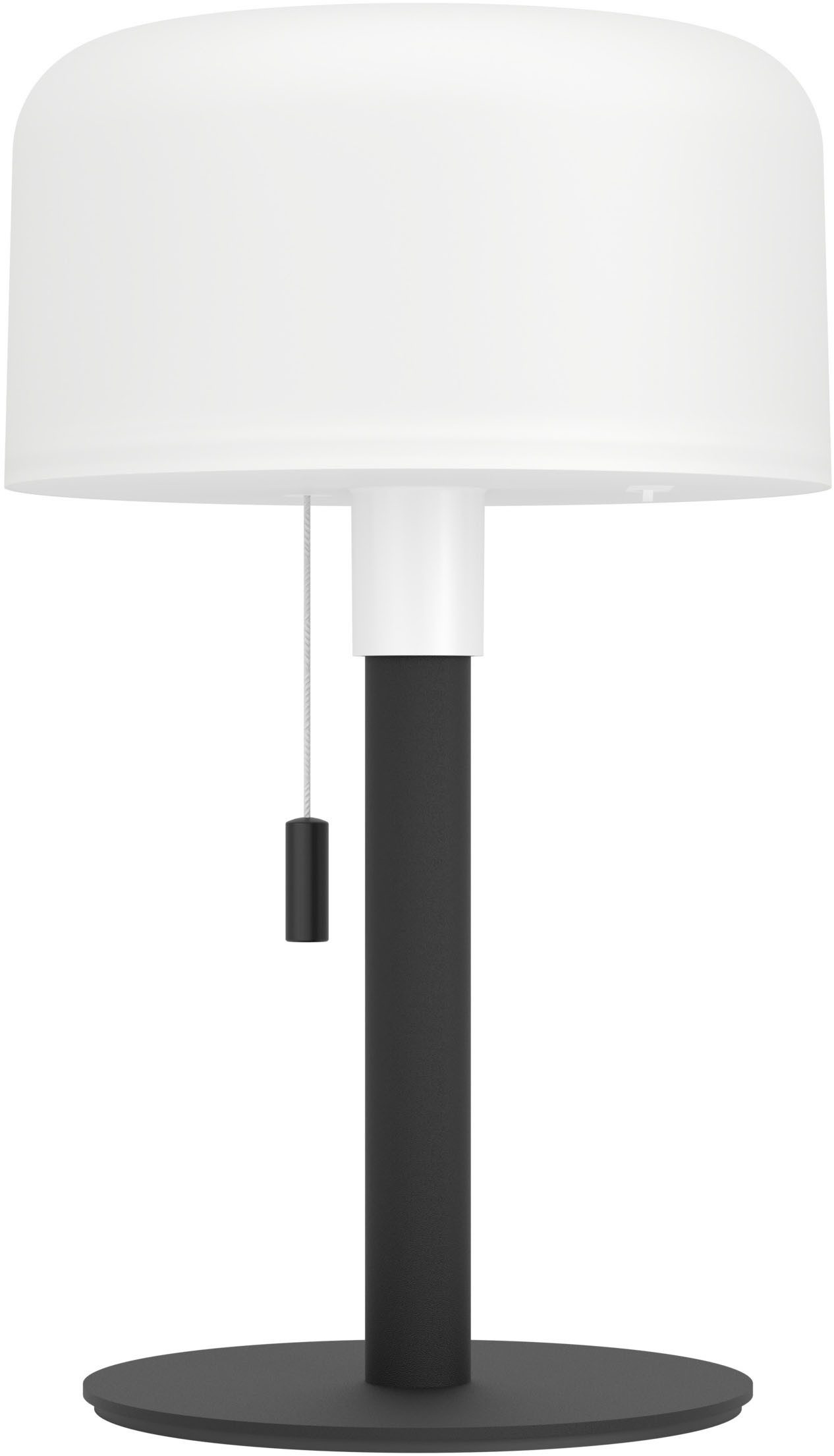 EGLO Tischleuchte MONTAPALMA Tischlampe - Stahl - SOLAR-LED - 2,2W - IP54, Dimmfunktion, Ein-/Ausschalter, Farbwechsel, RGB, USB-Anschluss mit Ladefunktion, mehrere Helligkeitsstufen, LED fest integriert, Warmweiß, RGB, Akku Tischleuchte, Außentischleuchte, Gartenlampe, H25 x Ø15 cm