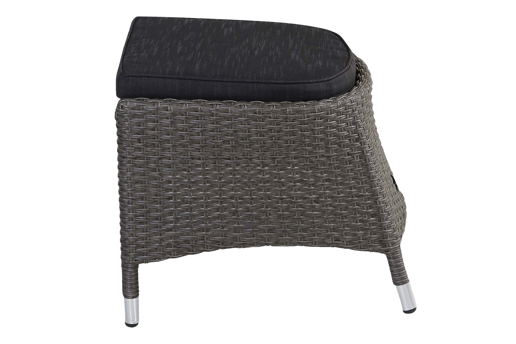 dasmöbelwerk Gartenlounge-Hocker Hocker Fußbank Kansas, grau-mix, günstig online kaufen
