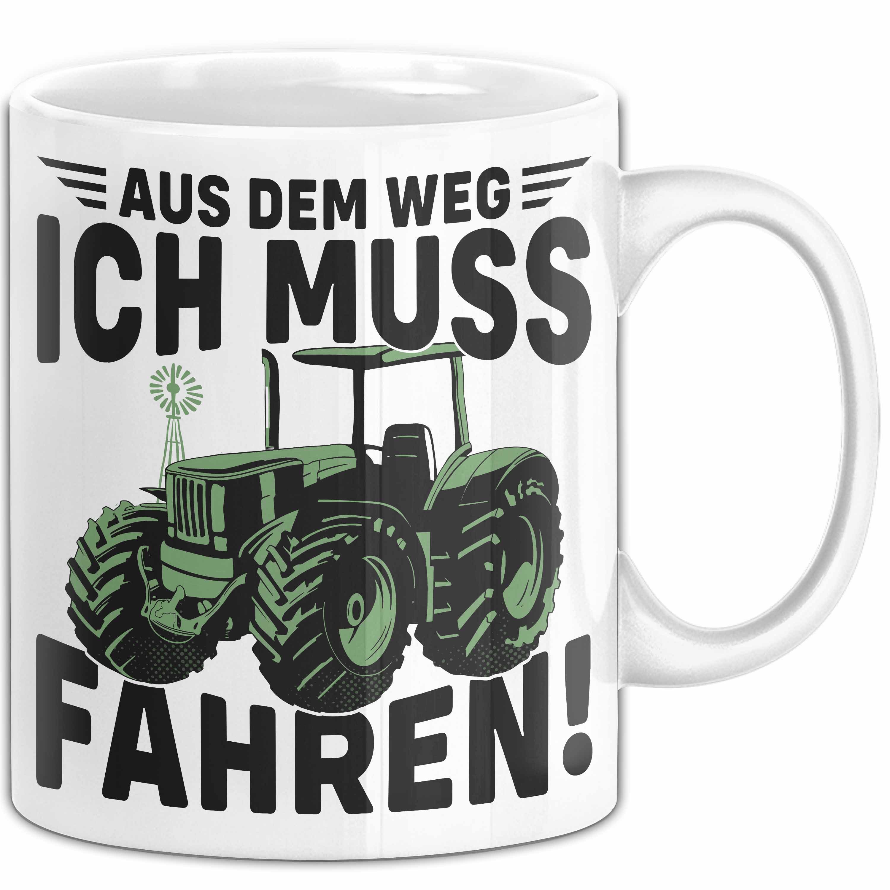 Trendation Tasse Traktor Trekker Tasse Geschenk Landwirt Bauer Geschenkidee Kaffee-Bech