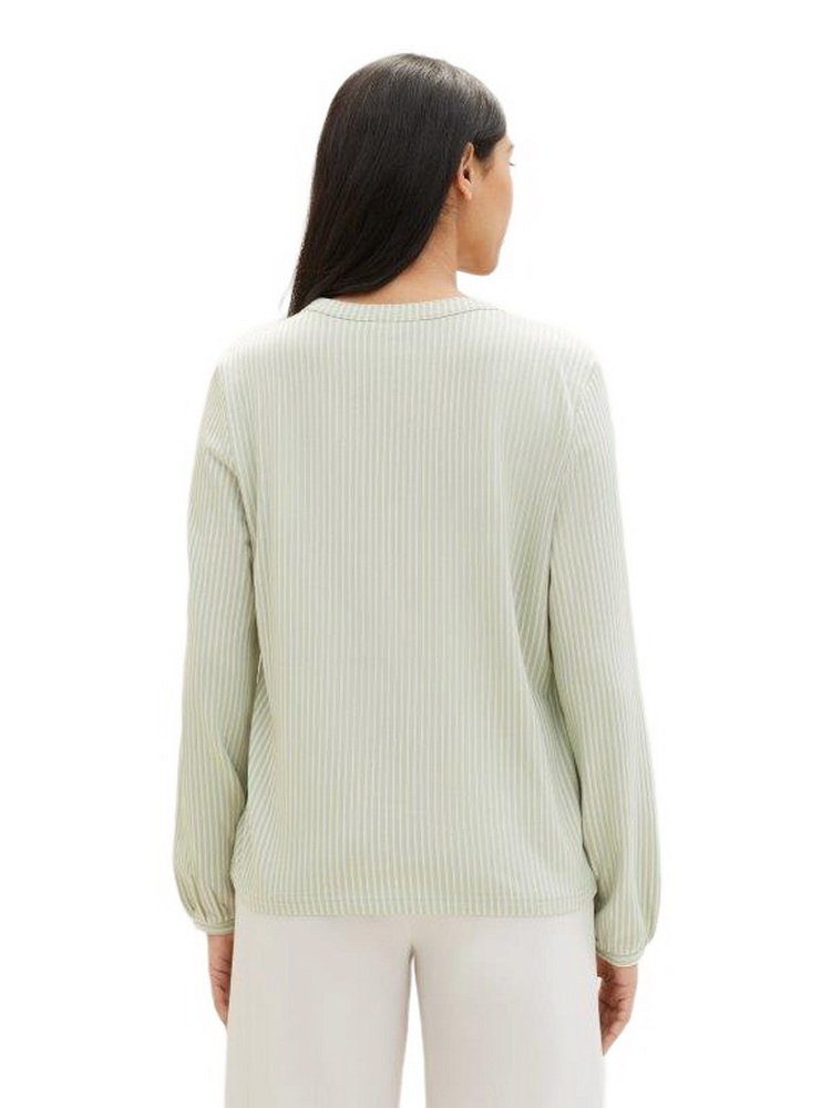 TOM TAILOR Langarmshirt VERTICAL STRIPE (1-tlg) aus Baumwollmix