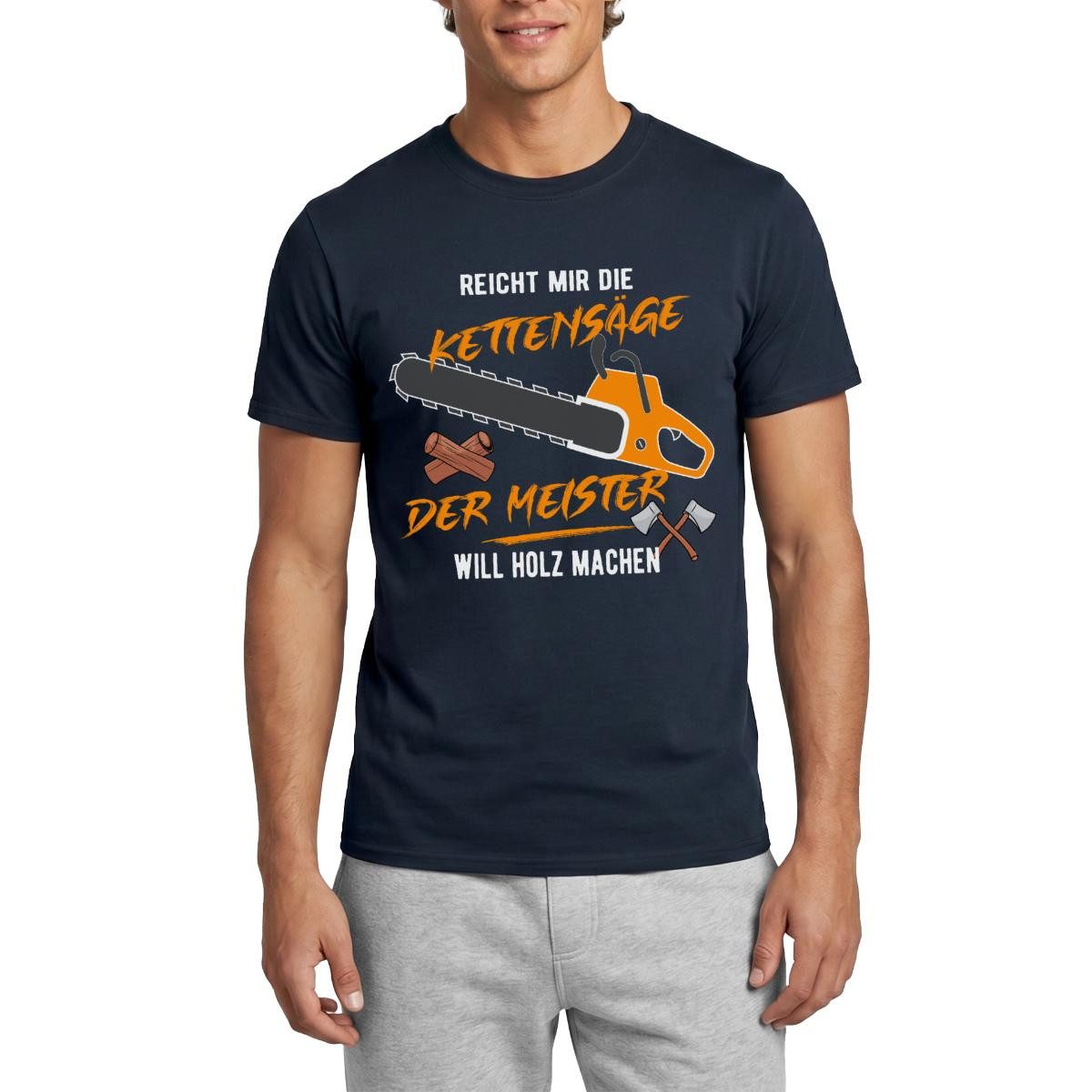 T-Shirt Der Meister Will Holz Machen Lustige Geschenkidee Holzfäller Männer T-