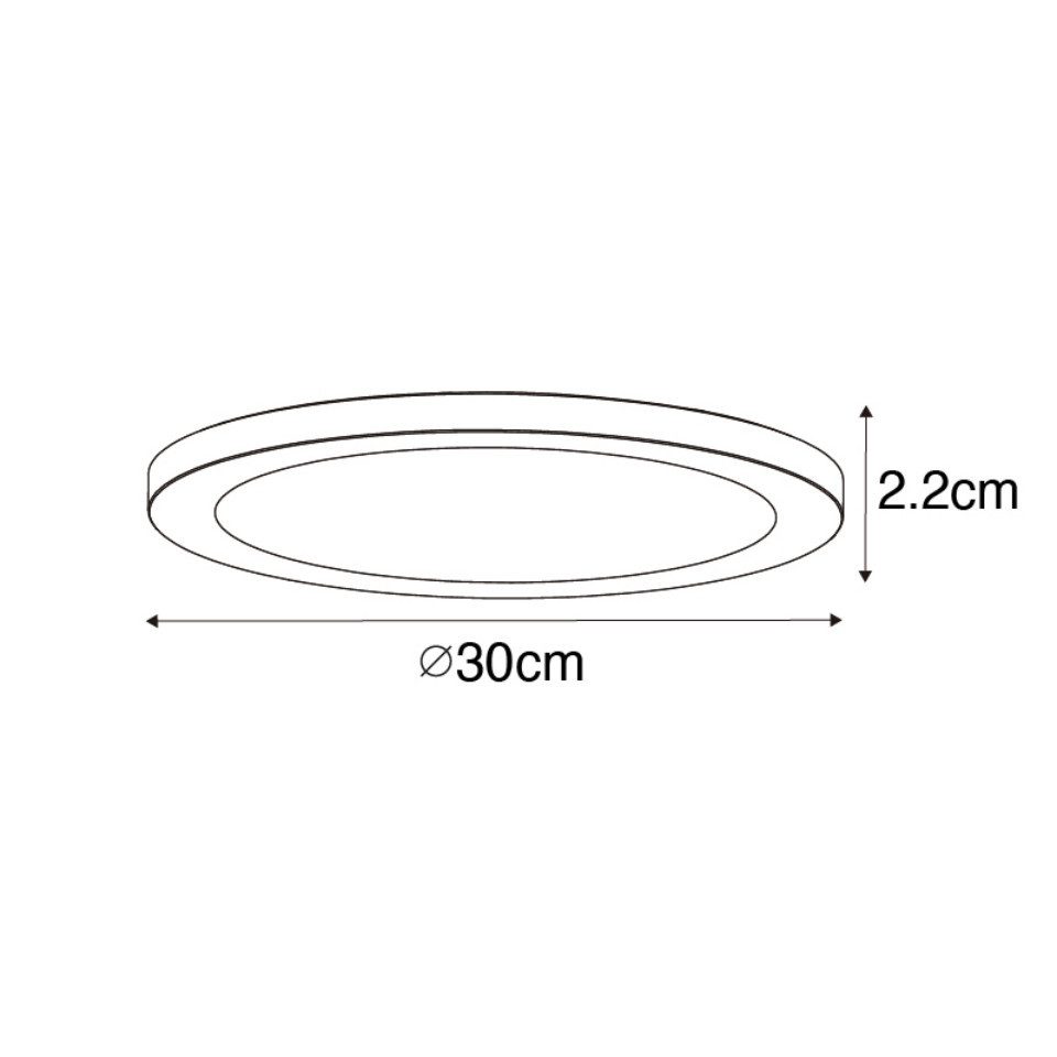 Qazqa LED Einbaustrahler 105159, Dimmbar, LED fest integriert, Extra-Warmweiß