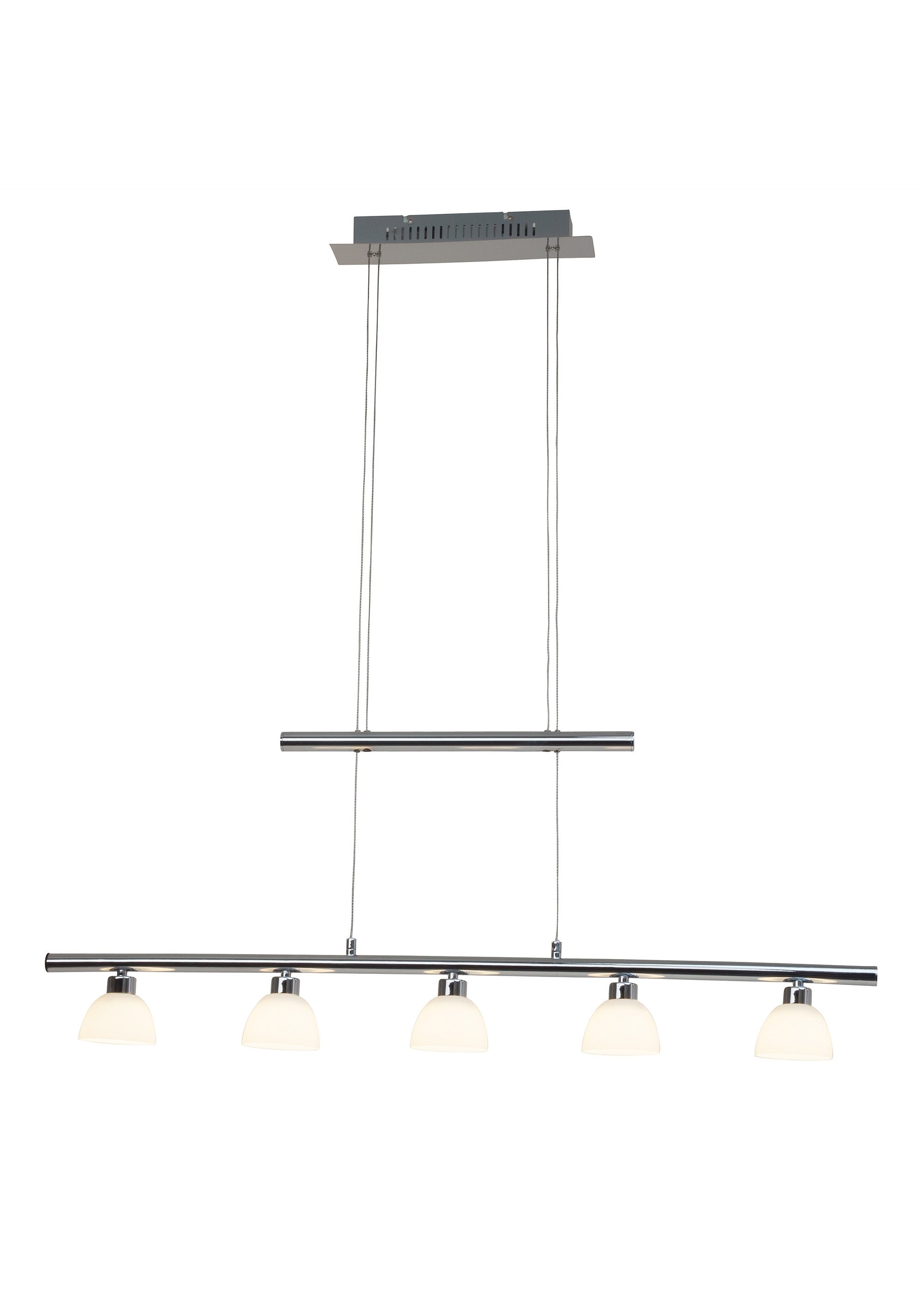 5-flammige Pendelleuchte Lampe*Hängeleuchte*Leuchte*Metall*Glas*LED*Pendellampe