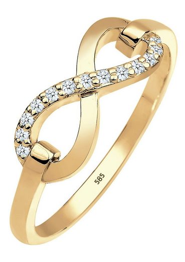 Elli DIAMONDS Diamantring »Infinity - Unendlichkeitsschleife, 0603822714«, mit funkelnden Brillanten