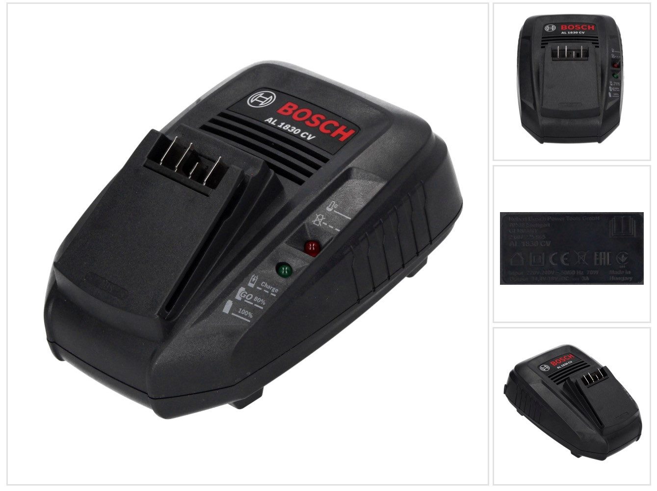 BOSCH AL 1830 CV Ladegerät 14,4 V - 18 V für Li-Ion Akkus (1600A005B3) Ho Schnelllade-Gerät
