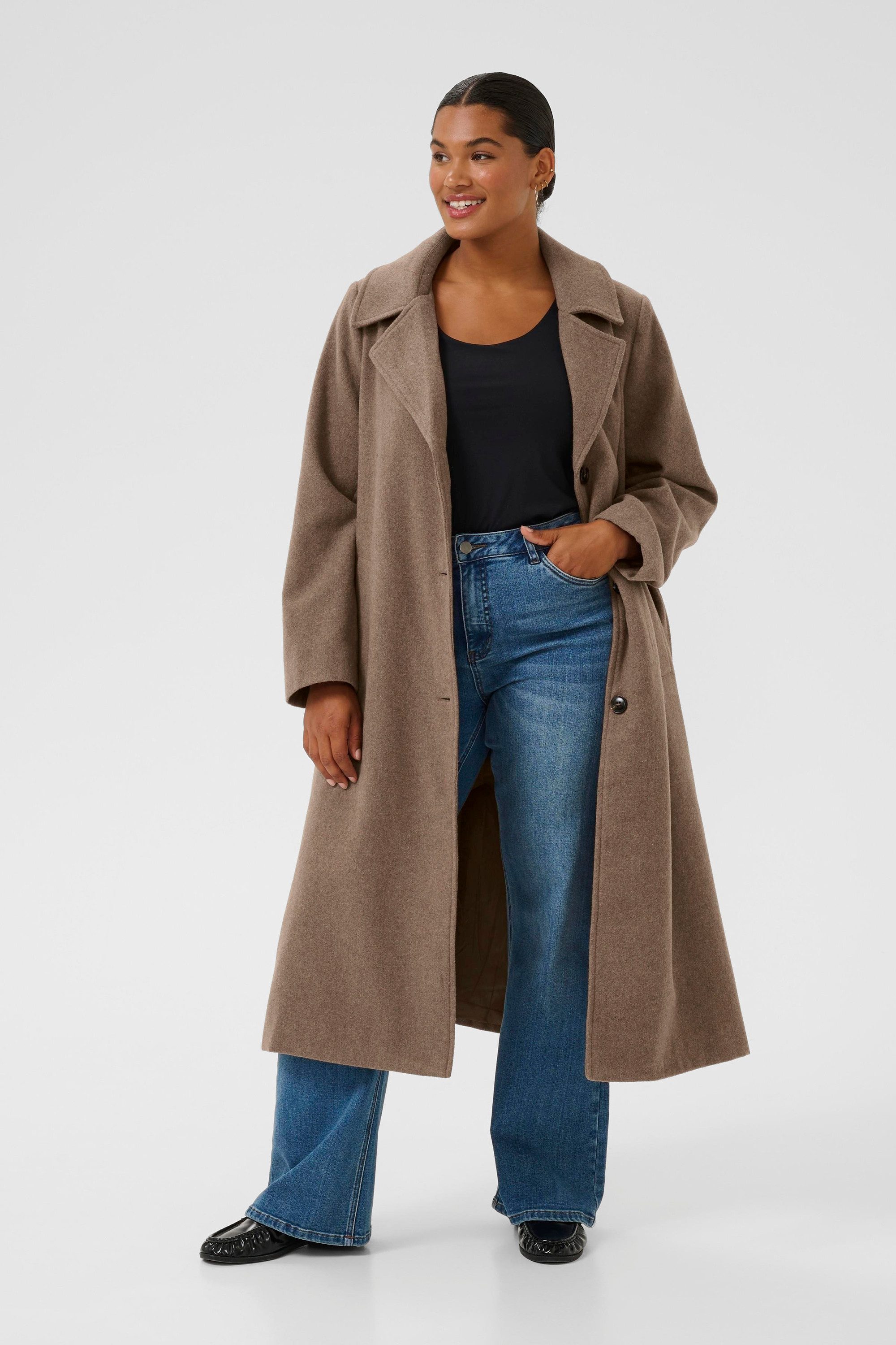 KAFFE Curve Wintermantel Jacke KCnanny Große Größen