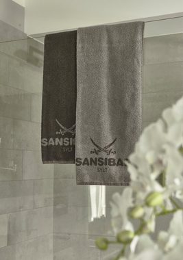 Sansibar Sylt Duschtuch Badetuch Saunatuch Frottier-Serie "Doubleface“, 70x140 cm, mit hochwertig gewebtem Sansibar Logo