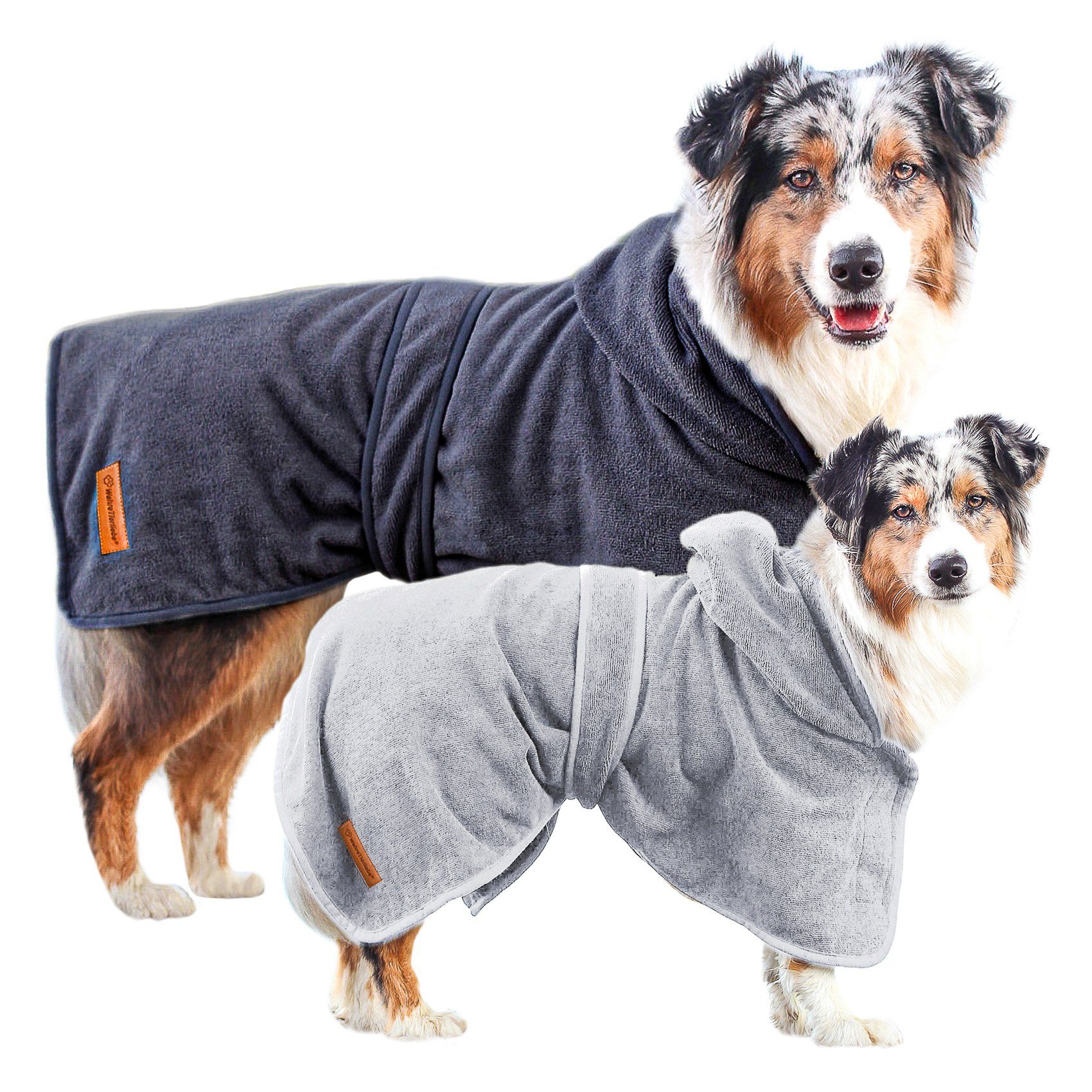 Hundebademantel Premium Hunde Bademantel, kuschelig, saugstark und waschbar