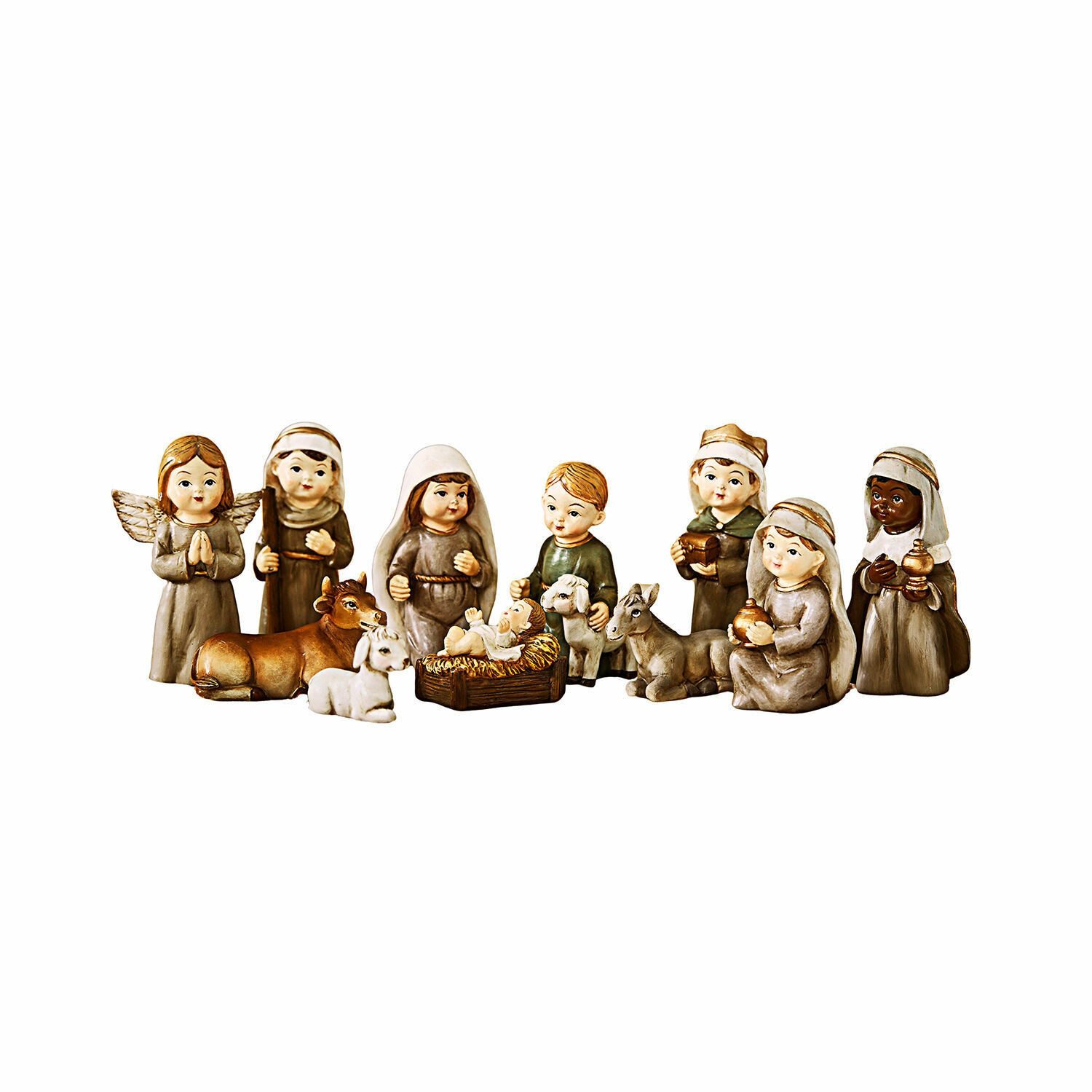 Mirabeau Krippe Krippenfiguren 11er Set Kittalee bunt