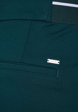 Cecil Jogg Pants Cecil Casual Fit Hose in Deep Lake Green (1-tlg) Nicht Vorhanden