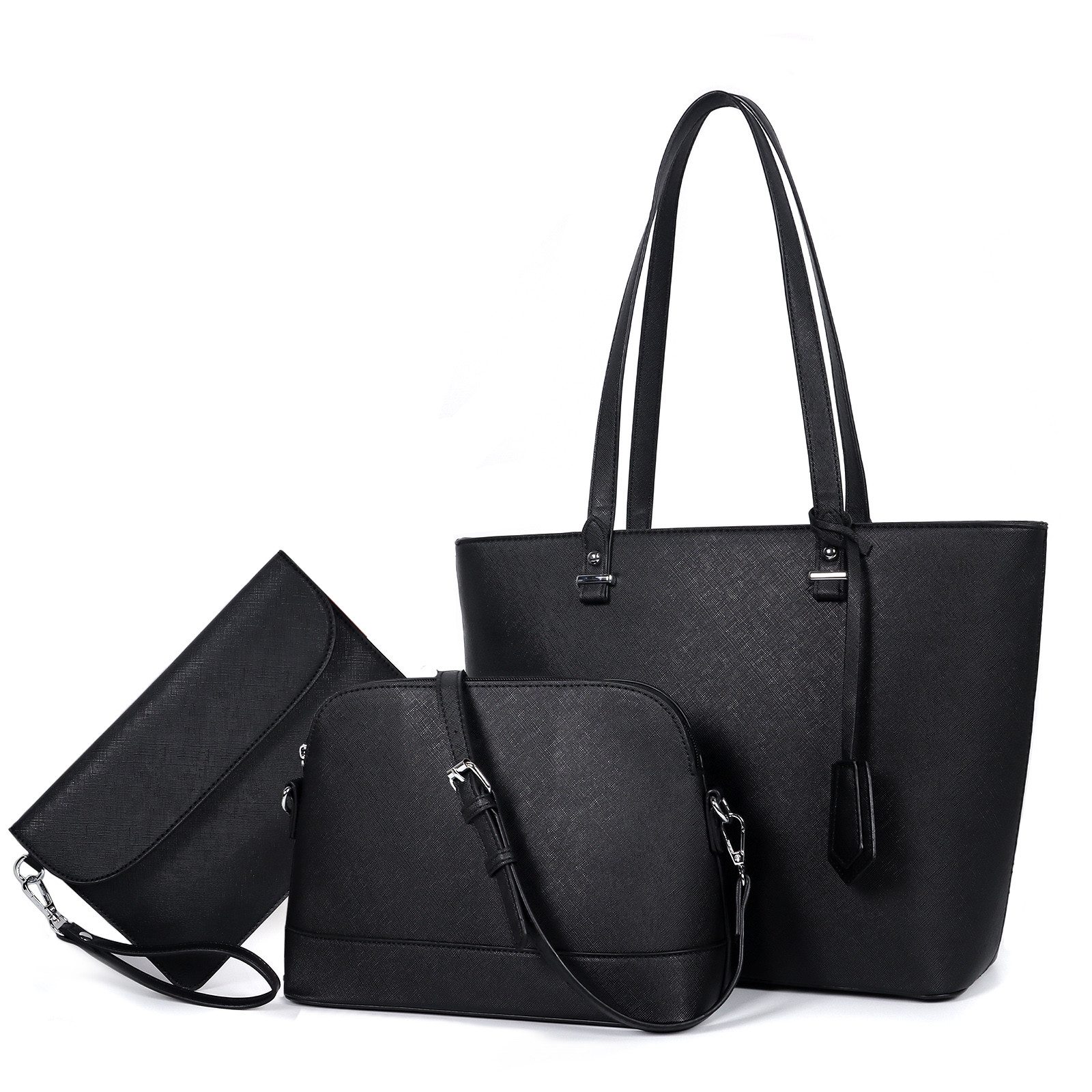 TAN.TOMI Shopper Damen Handtasche Schultertasche Handtaschen Tragetasche Set 3-Tlg (3-tlg), Groß Damen Handtasche, ​Geschenke für Frauen in schlichter Optik