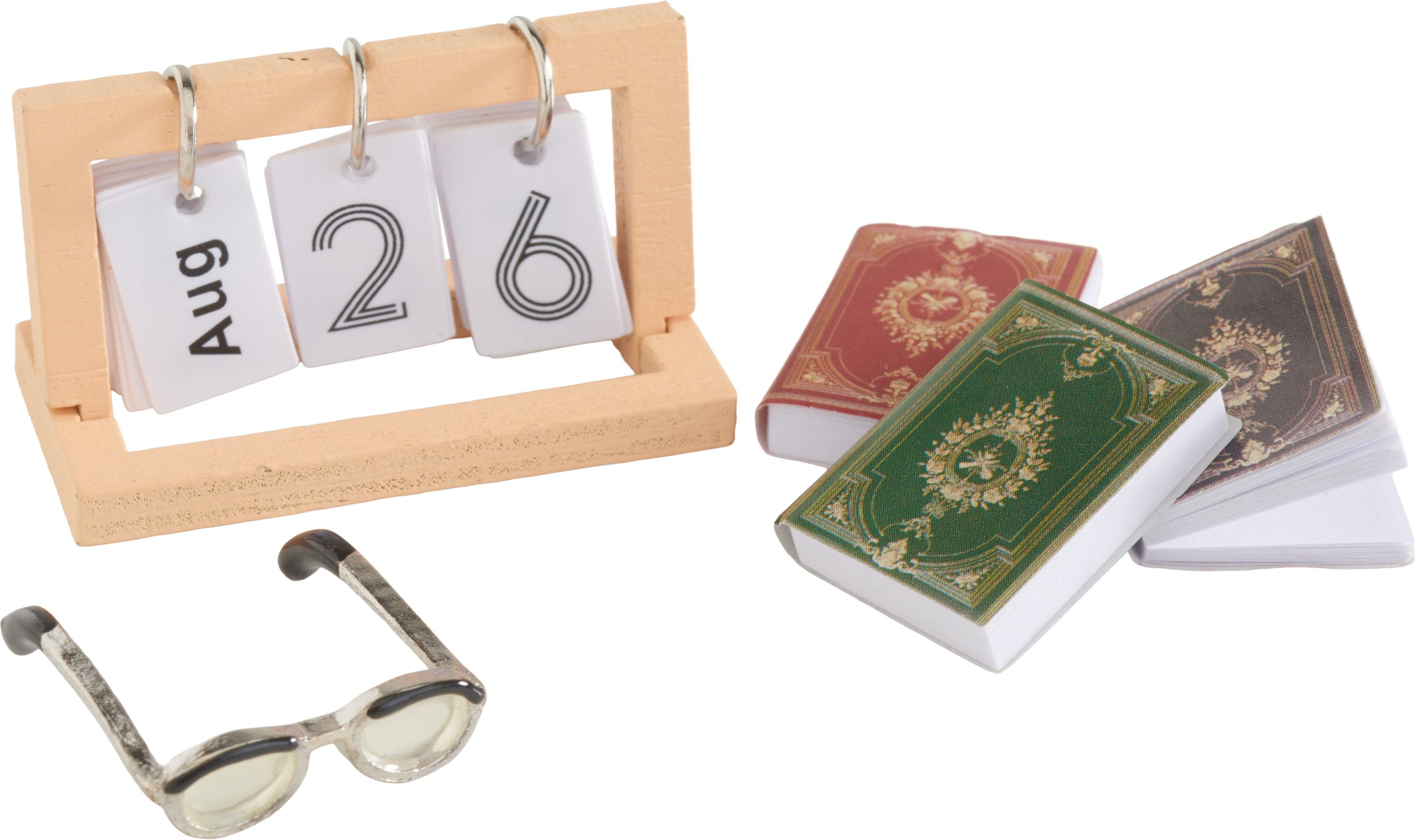 HobbyFun Dekofigur Miniatur-Set Bürobedarf, 5 Teile