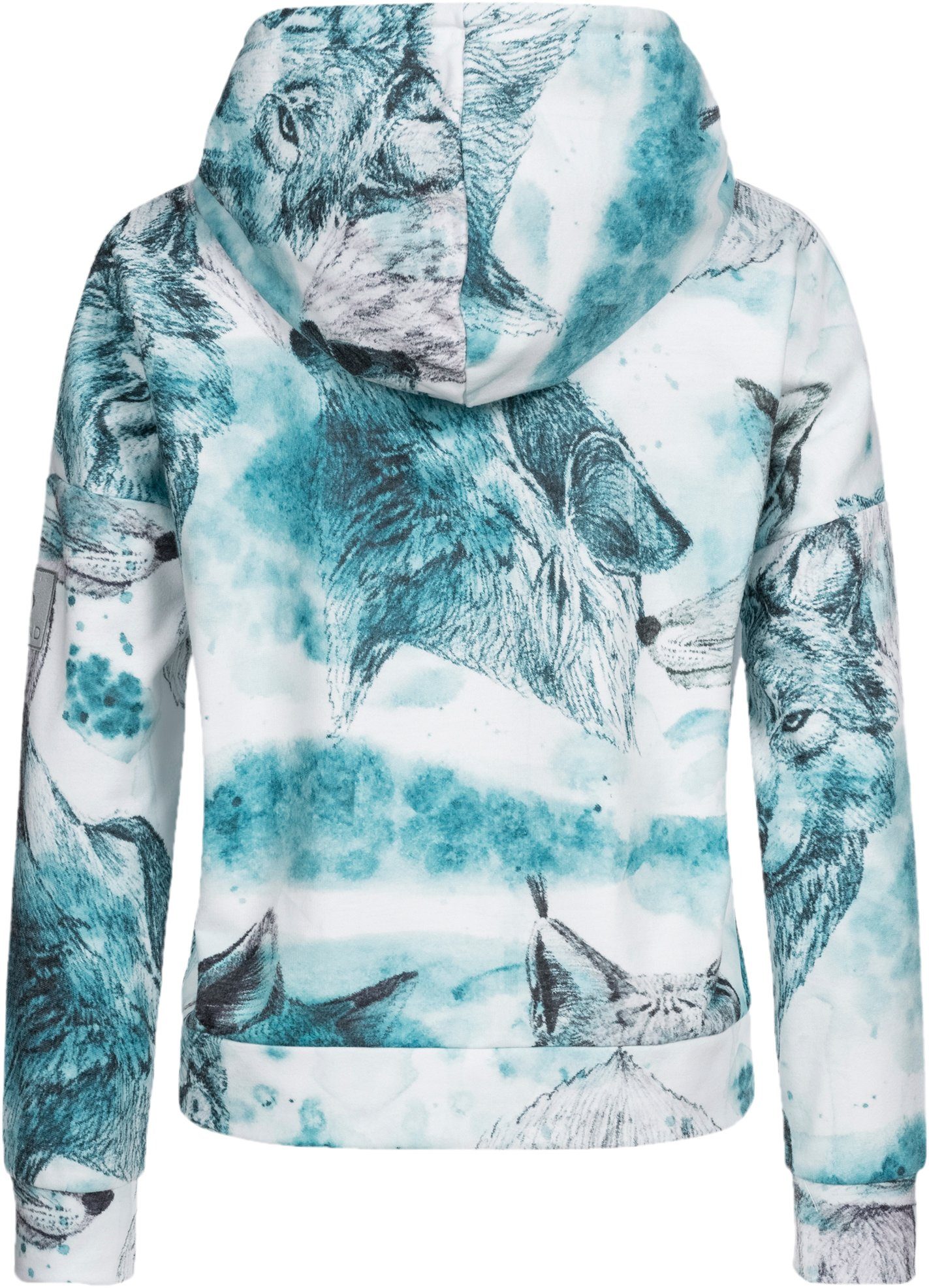 LPO Kapuzensweatshirt SWEAT GILFORD AOP WOMEN mit Kontrastdetails