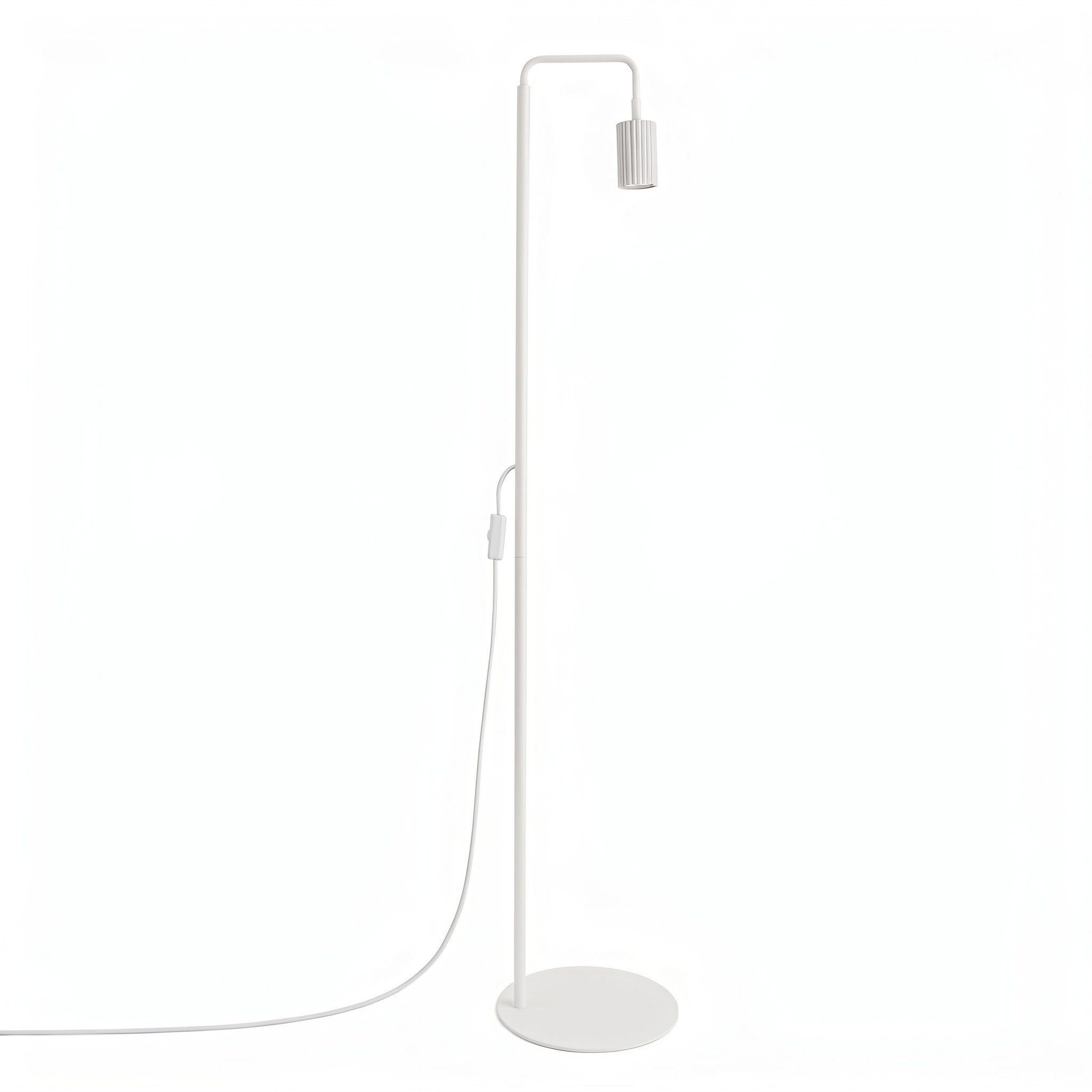 SOLLUX lighting Stehlampe Stehlampe KARBON 1 weiß, Nicht enthalten