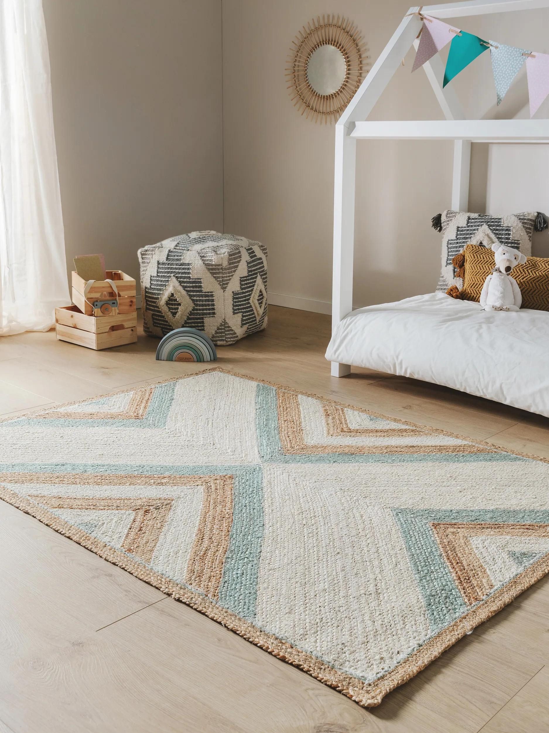 benuta Kinderteppich Frieda, rechteckig, Höhe: 5 mm, Kunstfaser, Berber, Ethno-Style, Wohnzimmer