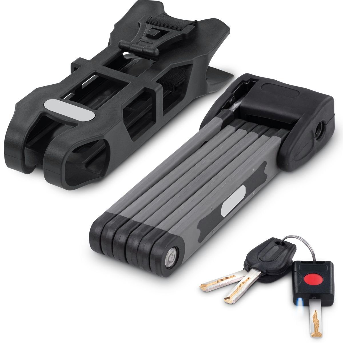 bonsport Faltschloss Faltschloss mit Halterung für Fahrrad