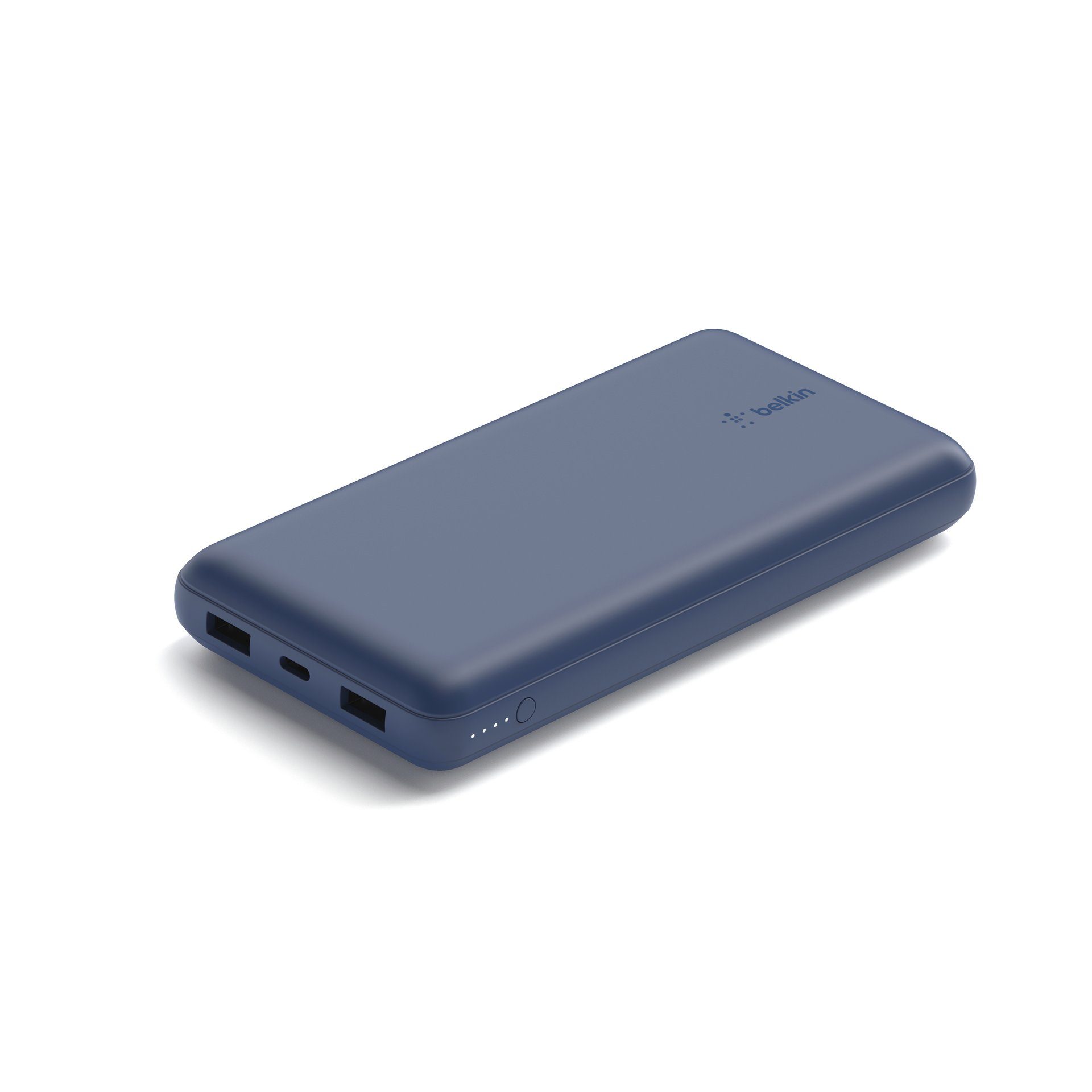 von Powerbank Powerbank, 2x USB-A, 78 1x 15 Stunden USB-C, Watt blau Laden zu Belkin bis für zum 20.000mAh BoostCharge Power 3 Geräten