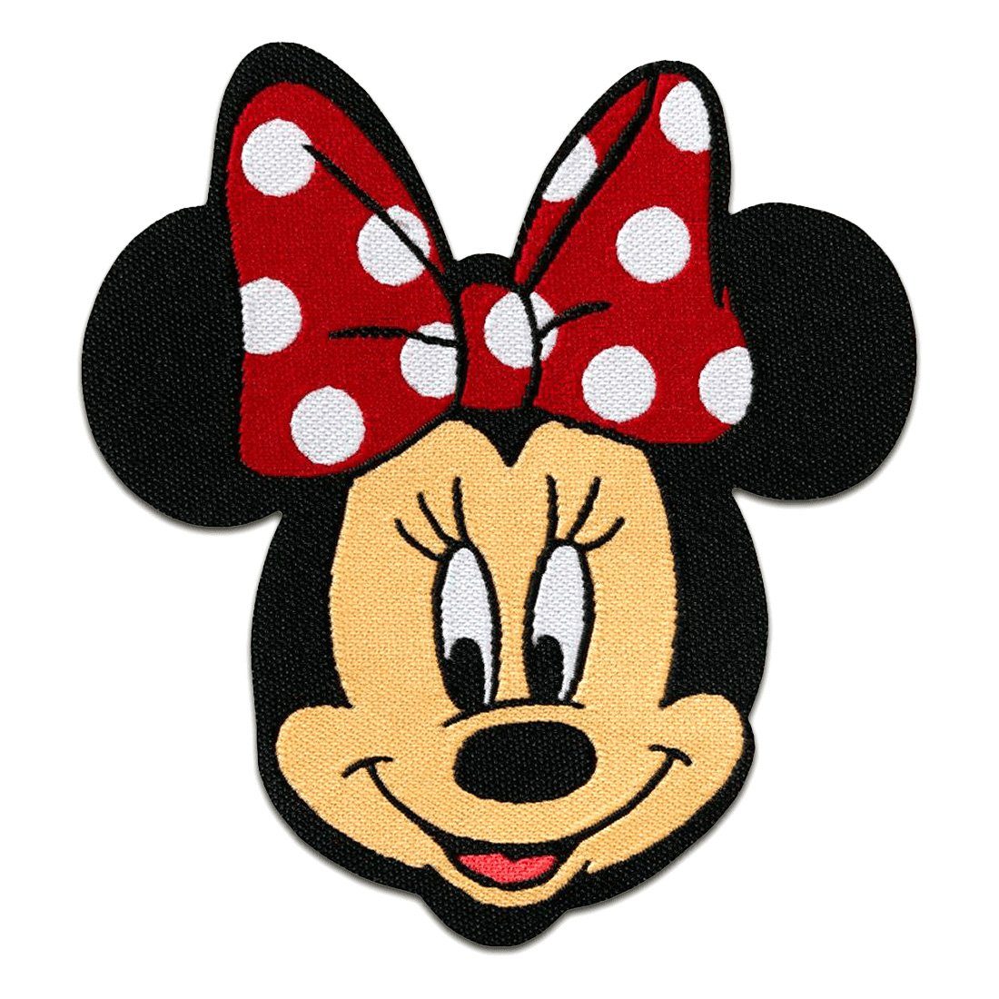 Disney Aufnäher Bügelbild, Aufbügler, Applikationen, Patches, Flicken, zum aufbügeln, Polyester, Minnie Mouse Comic Kinder - Größe: 6,5 x 7,5 cm