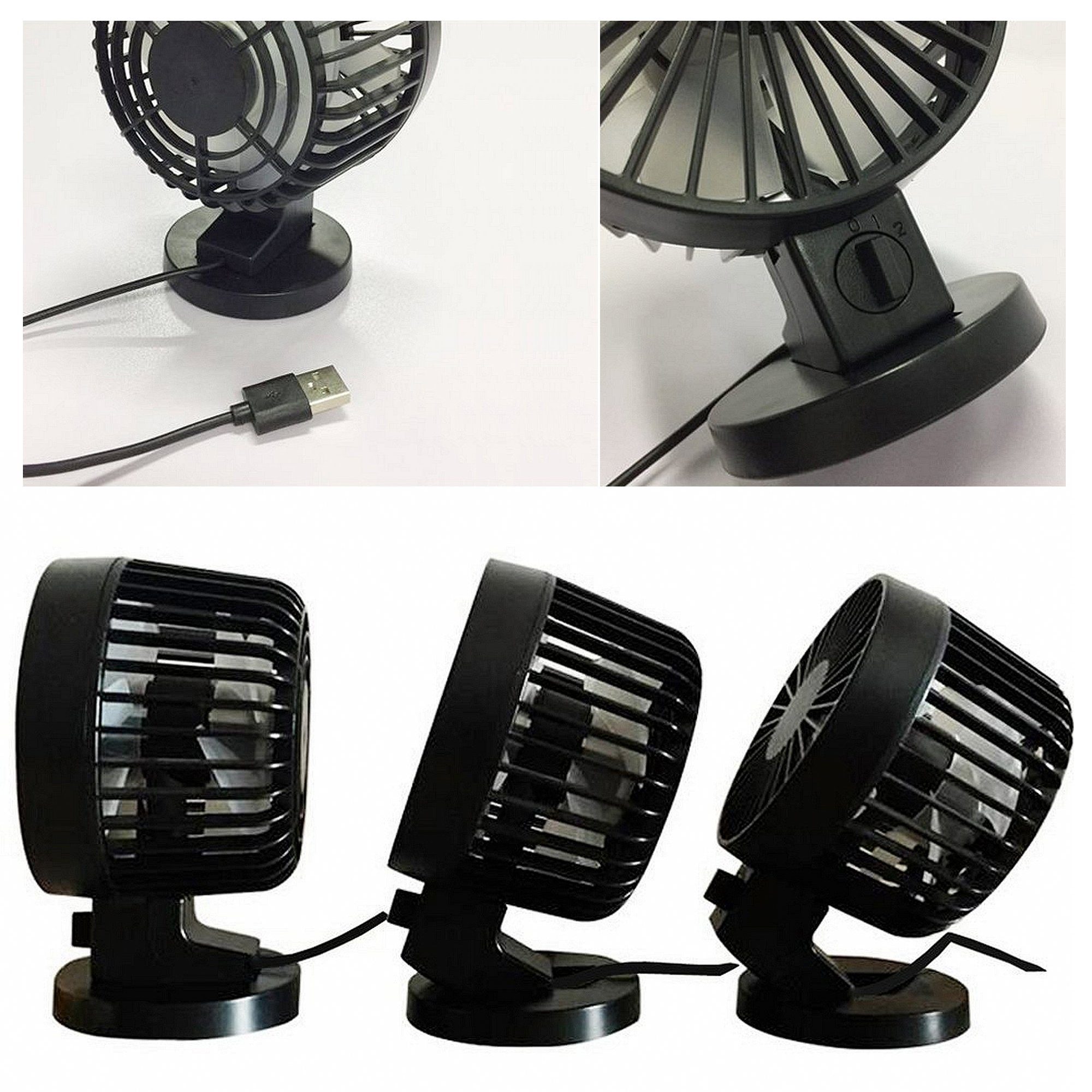 LA VAGUE Mini gefertigt schwarz Ventilator, mini Tragbarer ZEPHYR ABS-Kunststoff aus USB-Ventilator usb, hochwertigem ventilator