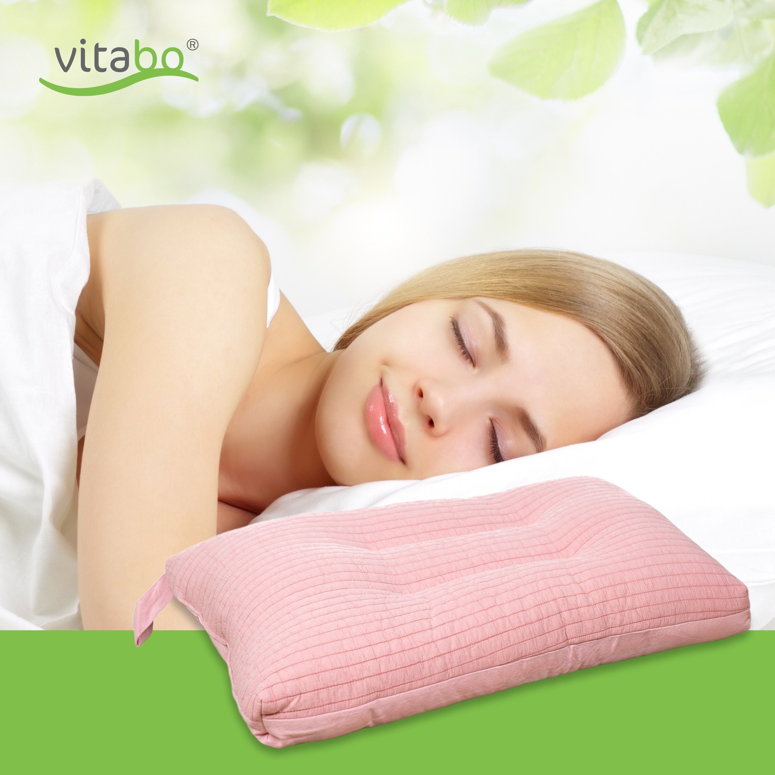 Vitabo Kopfkissen Ergonomisches Schlafkissen, Nackenkissen mit Baumwollbezu günstig online kaufen