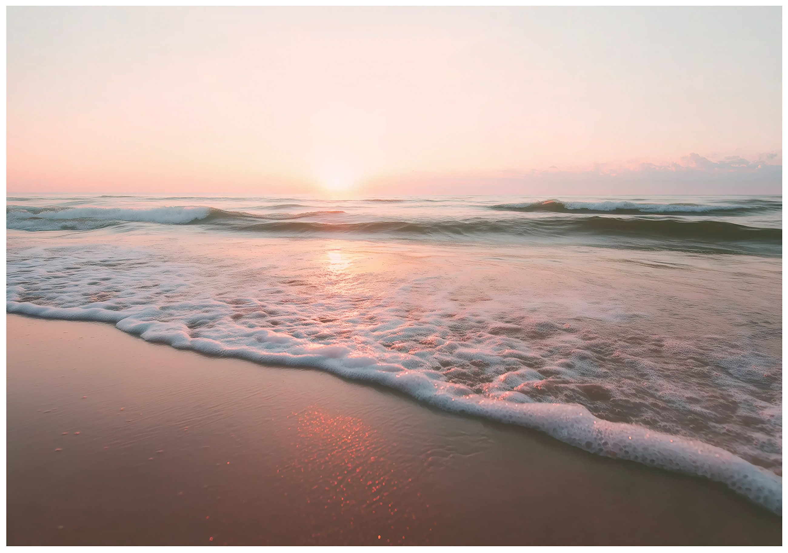 Wallarena Fototapete Meer Strand - Mehrfarbig - Modern - Vlies - Schlafzimmer, glatt, (4 St), 200x140cm