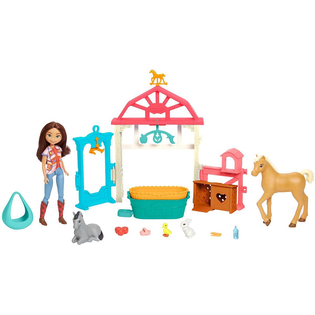 Mattel® Puppen Accessoires-Set Spirit Luckys Tierbaby-Pflegestation mit  Pony &