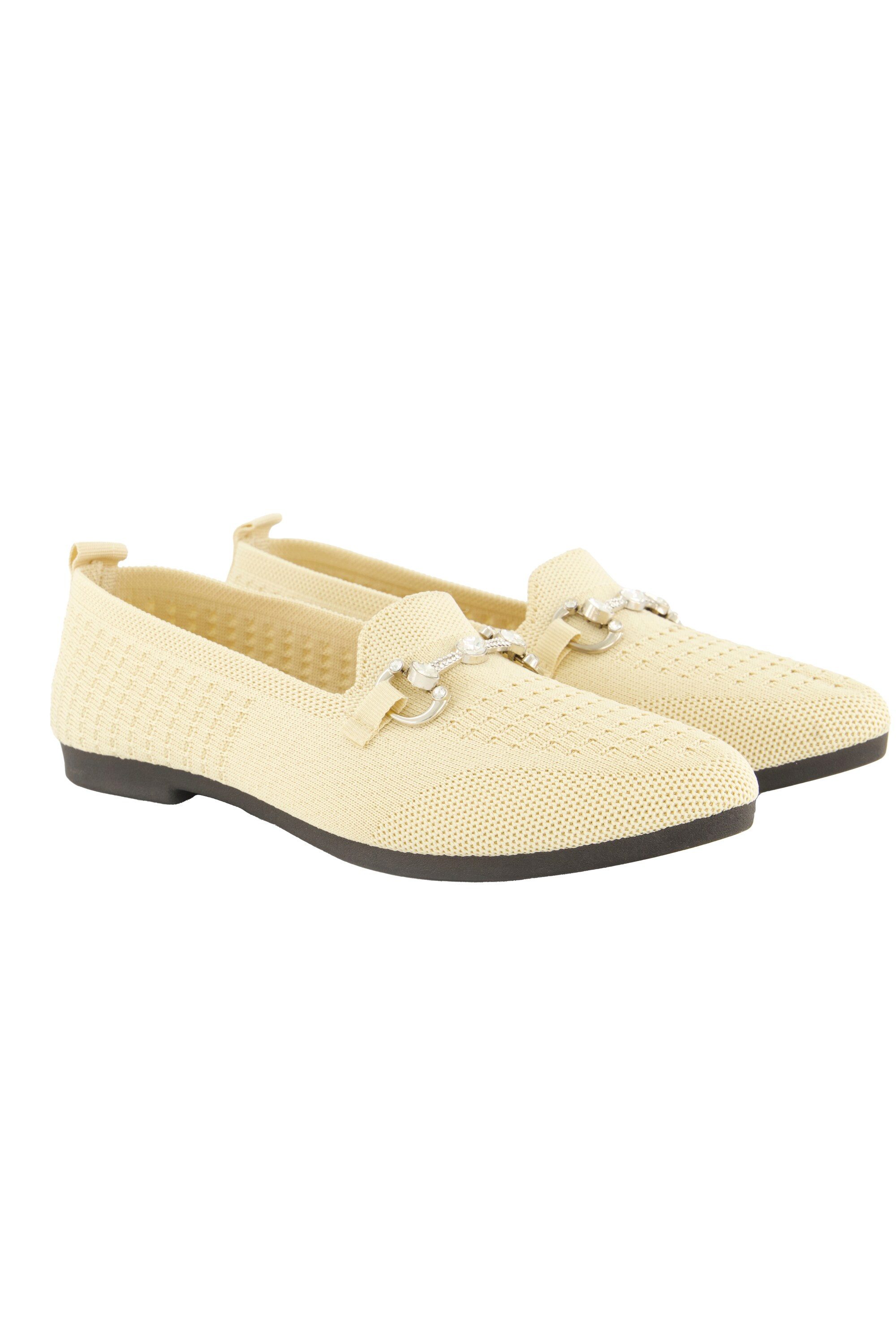 Ulla Popken Strick-Ballerinas Zierspange Wechselfußbett Ballerina günstig online kaufen