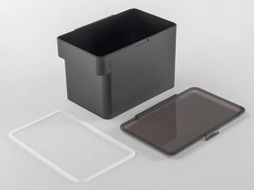 Yamazaki Futterbehälter "Tower" Futterbox mit Dosierbecher, Kunststoff, Aufbewahrung für Trockenfutter, Box für 3,5kg, luftdicht verschließbar