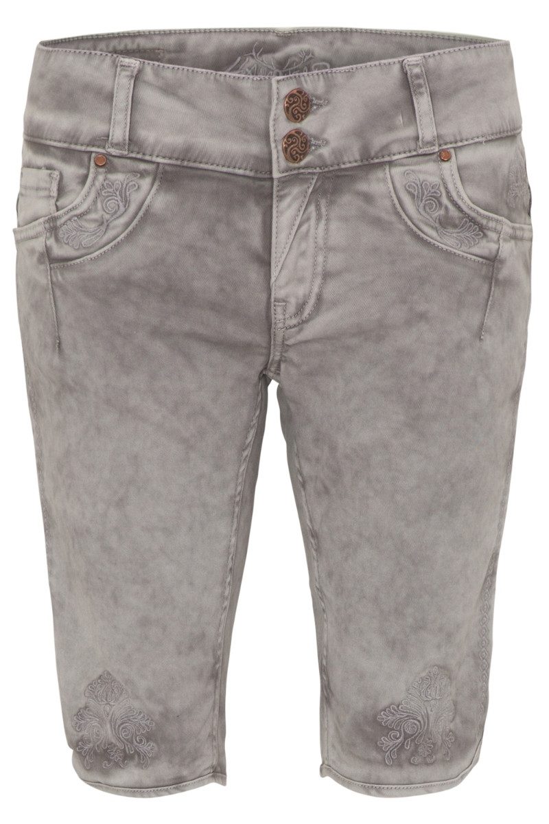Hangowear Trachtenjeans Trachtenjeans Damen - HENDRINA BERMUDA - hellgrau, schlamm – Bild 5 von 5