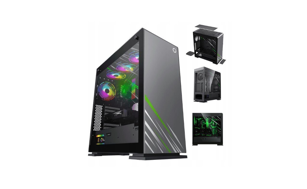 PC-Gehäuse Vega Pro, Mid-Tower ATX, gehärtetes Glas, ARGB 12cm oder 14cm