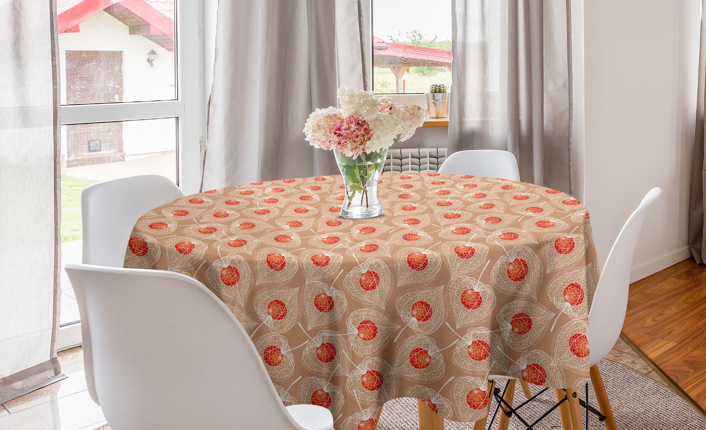 Foto Abakuhaus Tischdecke Kap-Stachelbeer für von Blumen Küche Abdeckung Kreis Tischdecke Dekoration, Esszimmer