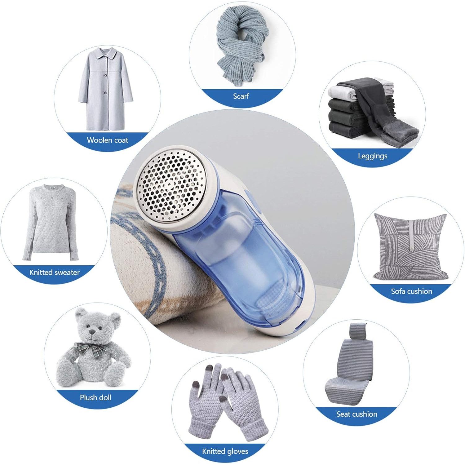 TUWENA Fusselrasierer Elektrisch, Fabric Shaver, Fusselentferner für Pullover und Wolle – Bild 4 von 5