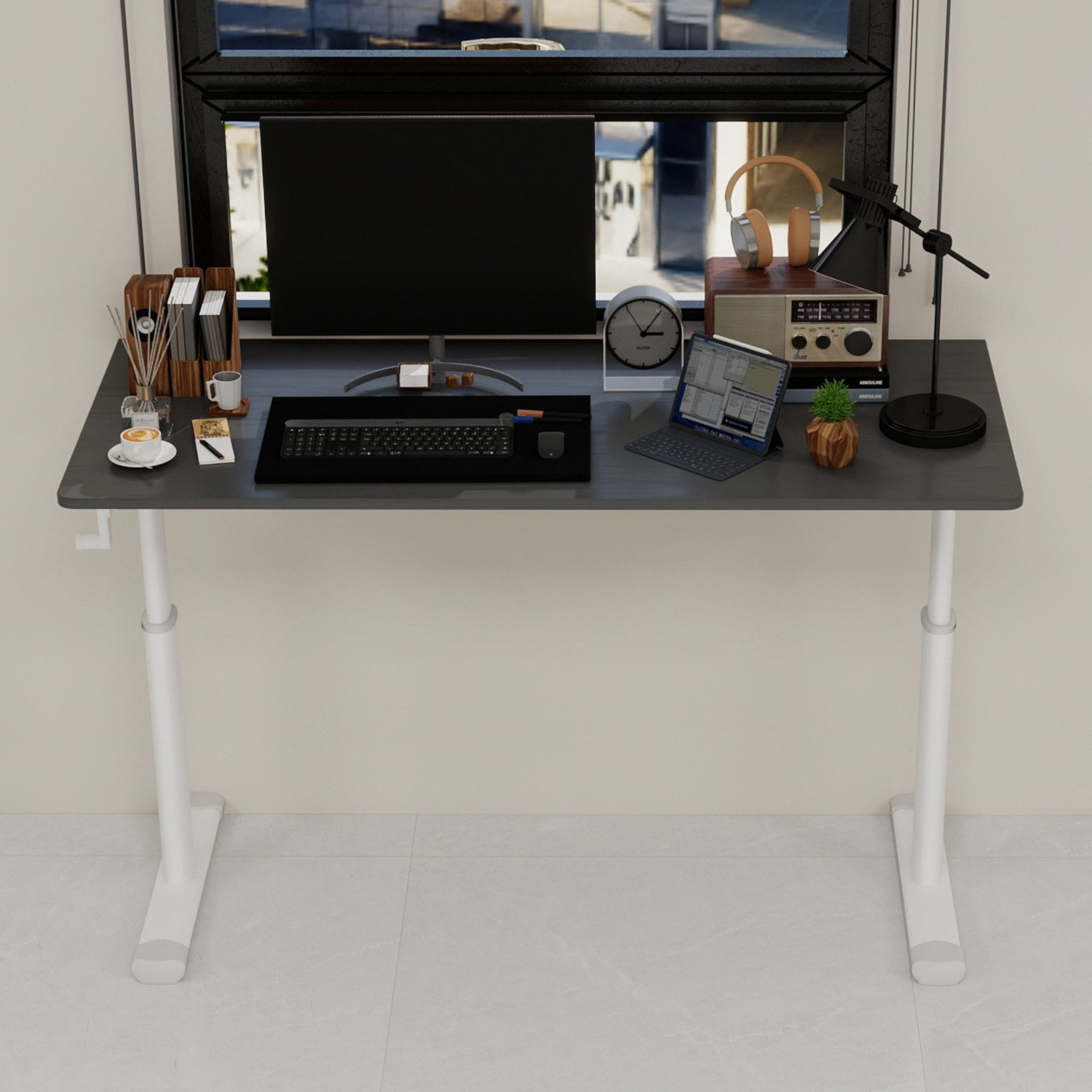 BlingBin Schreibtisch Kinderschreibtisch Höhenverstellbar (1-St., für Kinder & Erwachsene), 120 × 60 × 60–90 cm