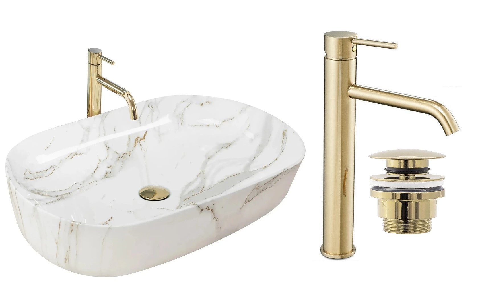 GTM Design Aufsatzwaschbecken NADIA Modern Waschbecken Oval günstig online kaufen