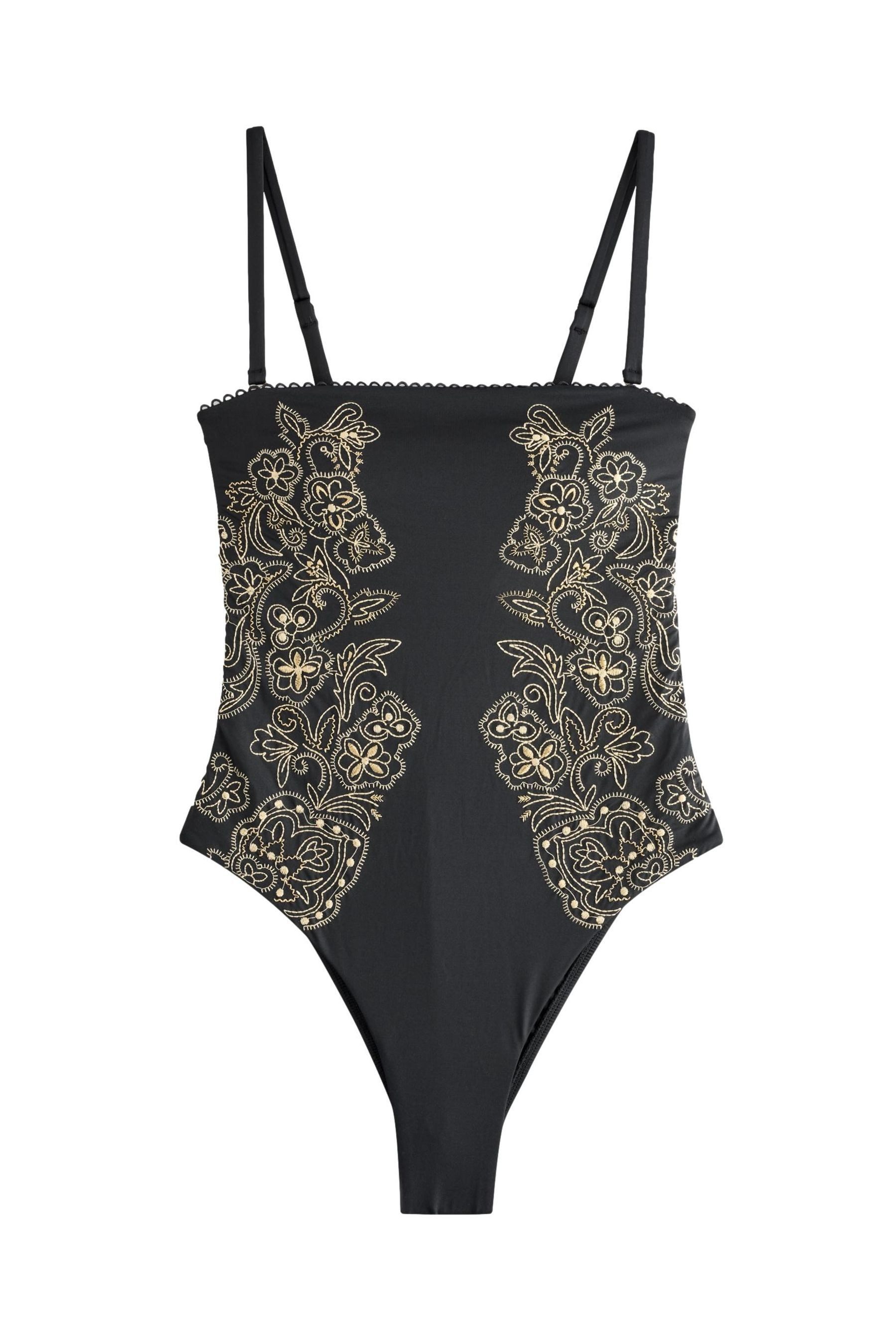 Mint Velvet Badeanzug Mint Velvet Bauchformender Bandeau-Badeanzug (1-St)