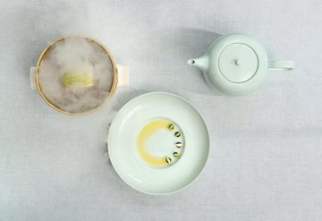 ASA SELECTION Tasse kolibri lindgrün Teetasse mit Untere 0,2 l, Porzellan