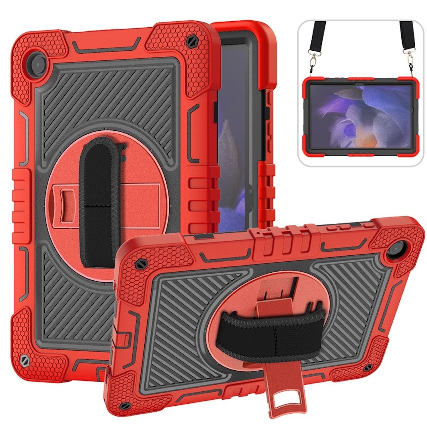 Wigento Tablet-Hülle Für Samsung Galaxy Tab A9 Plus aufstellbare 360 Grad Hybrid Tasche