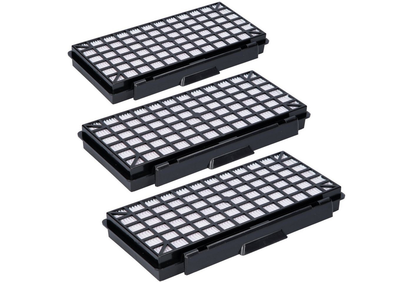 McFilter HEPA-Filter 3x passend für Siemens VSQ5X1230 Q5.0 Extreme Silence Power, Staubsauger, passgenau, schwarz, wie 00577303