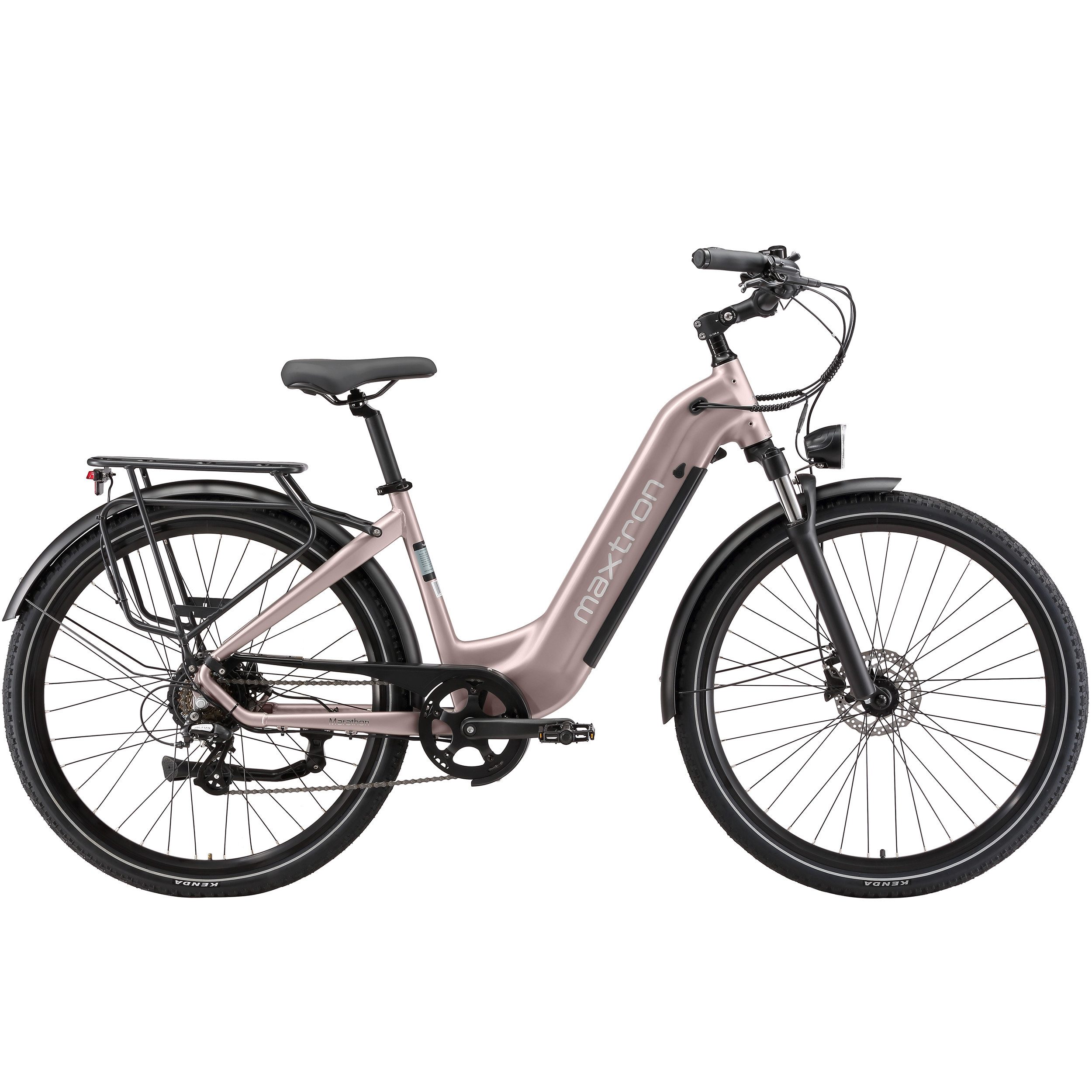 Maxtron E-Bike Cityrad Maxtron Marathon E-Citybike 28 Zoll, 7 Gang Shimano, Kettenschaltung, Heckmotor, 810 Wh, (Packung), Elektrofahrrad für Damen u. Herren