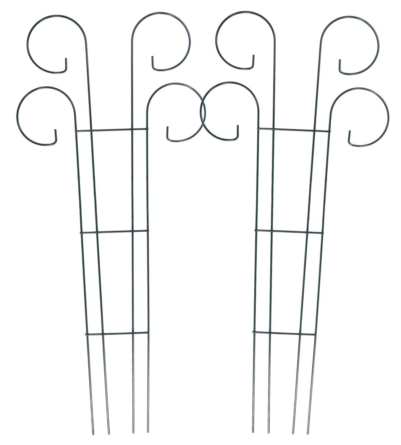 Spalier 2x Metall-Blumenspalier 90x41cm Rankgitter Rankhilfe Pflanzenstütze