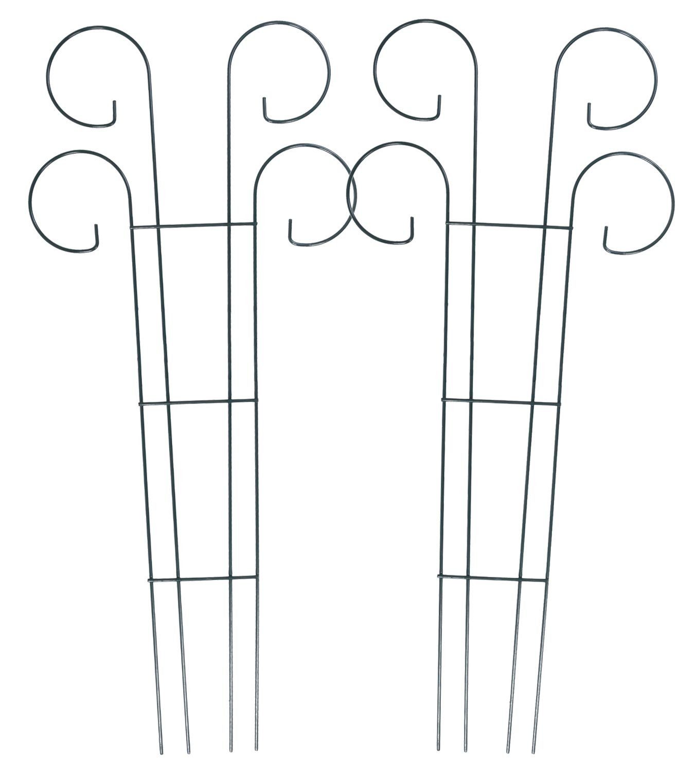 BURI Rankhilfe 2x Metall-Blumenspalier 90x41cm Rankgitter Rankhilfe Pflanzenstütze