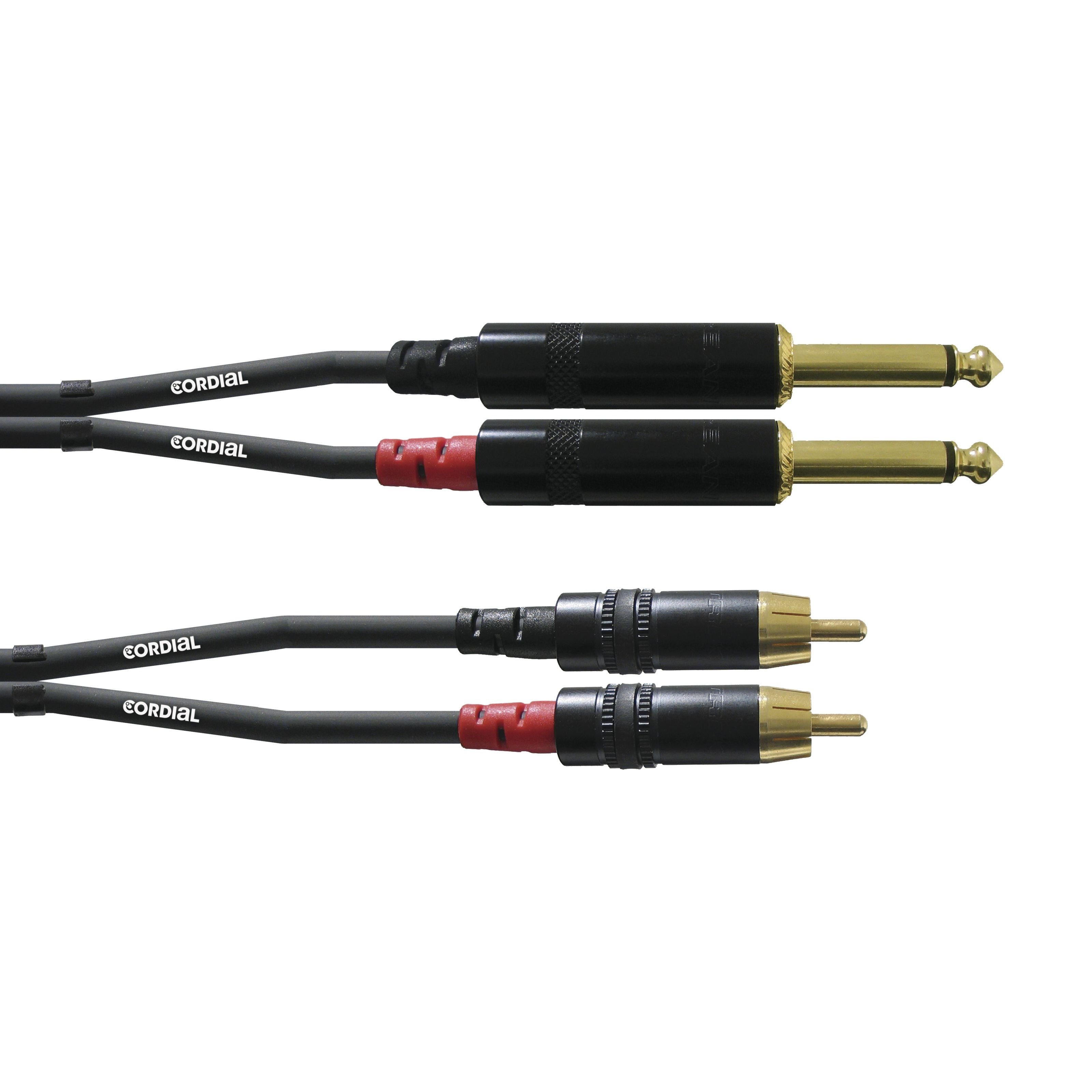 Cordial Audio-Kabel, CFU 0.6 PC Cinch-Klinkekabel 0,6 m - Audiokabel