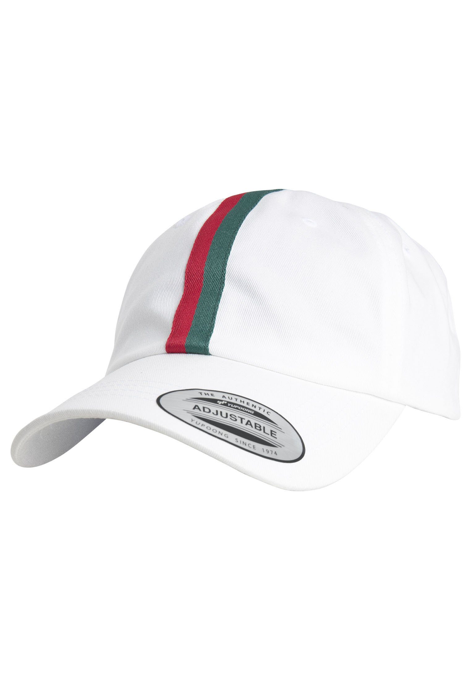 Accessoires Flex Stripe Stripe Flexfit 6245DS Cap Hat Dad Dad white/firered/green