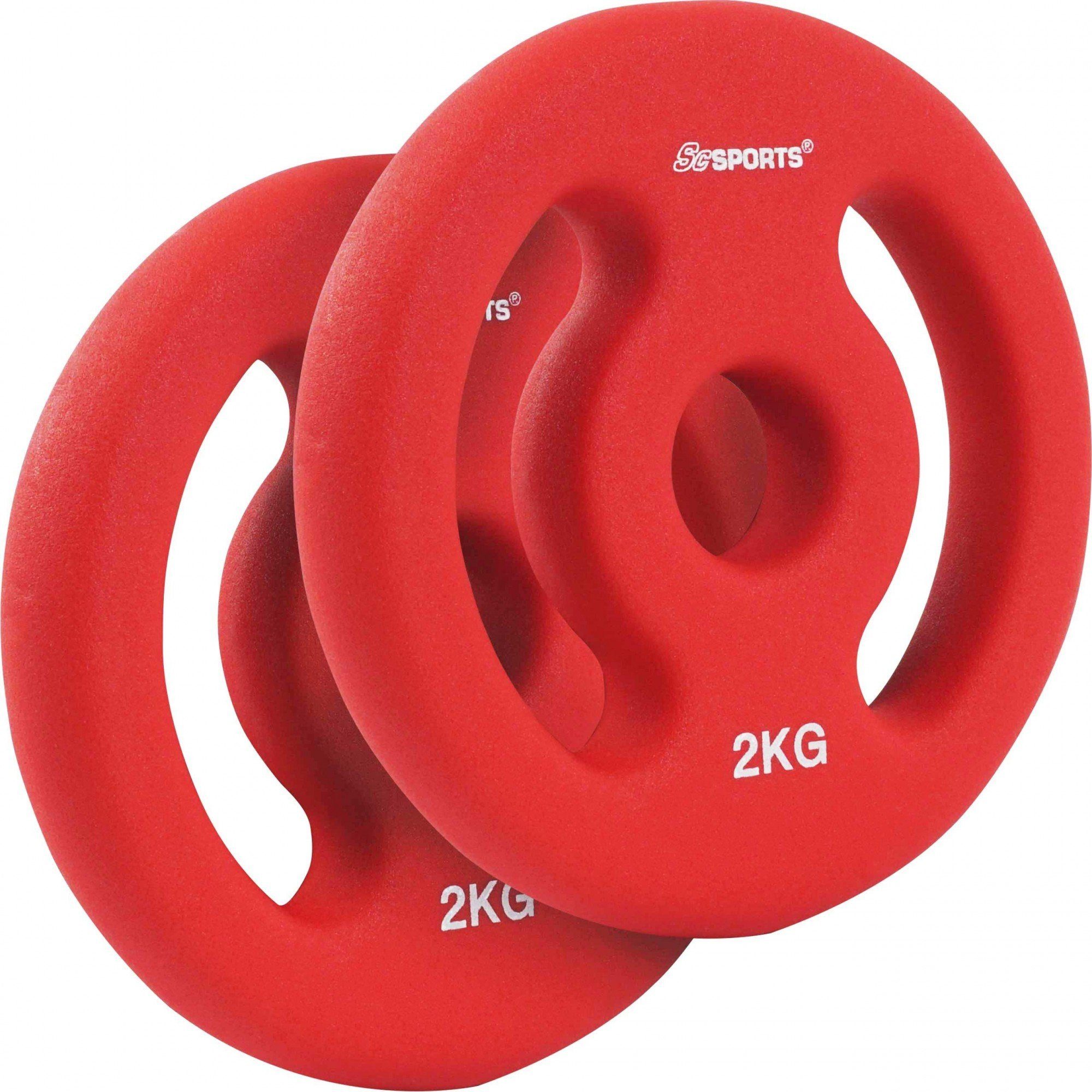 Kurzhanteln Gewichte 33kg ScSPORTS® Hantel-Set Langhantel 30mm Gusseisen Neopren