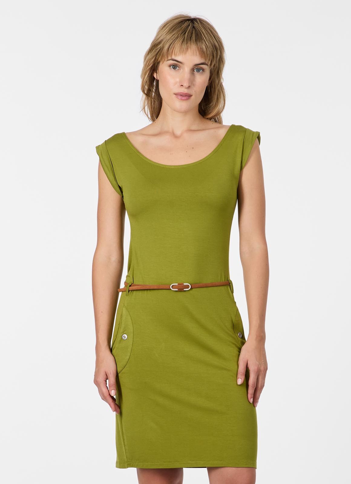 Ragwear Minikleid TAGG (2-tlg) Viskosemischung mit Taillen-Gürtel und Seitentaschen