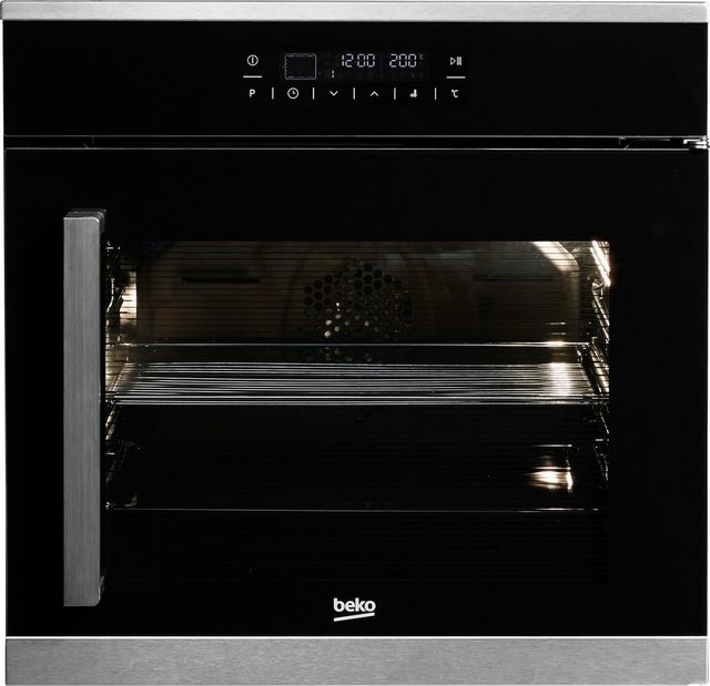 Beko BIM25400XR Backofen Elektro / A / 71 L / Booster – Schnellaufheizung / Animiertes Display / Excellent Clean Glass – schmutzabweisende Vollglas-Innentür