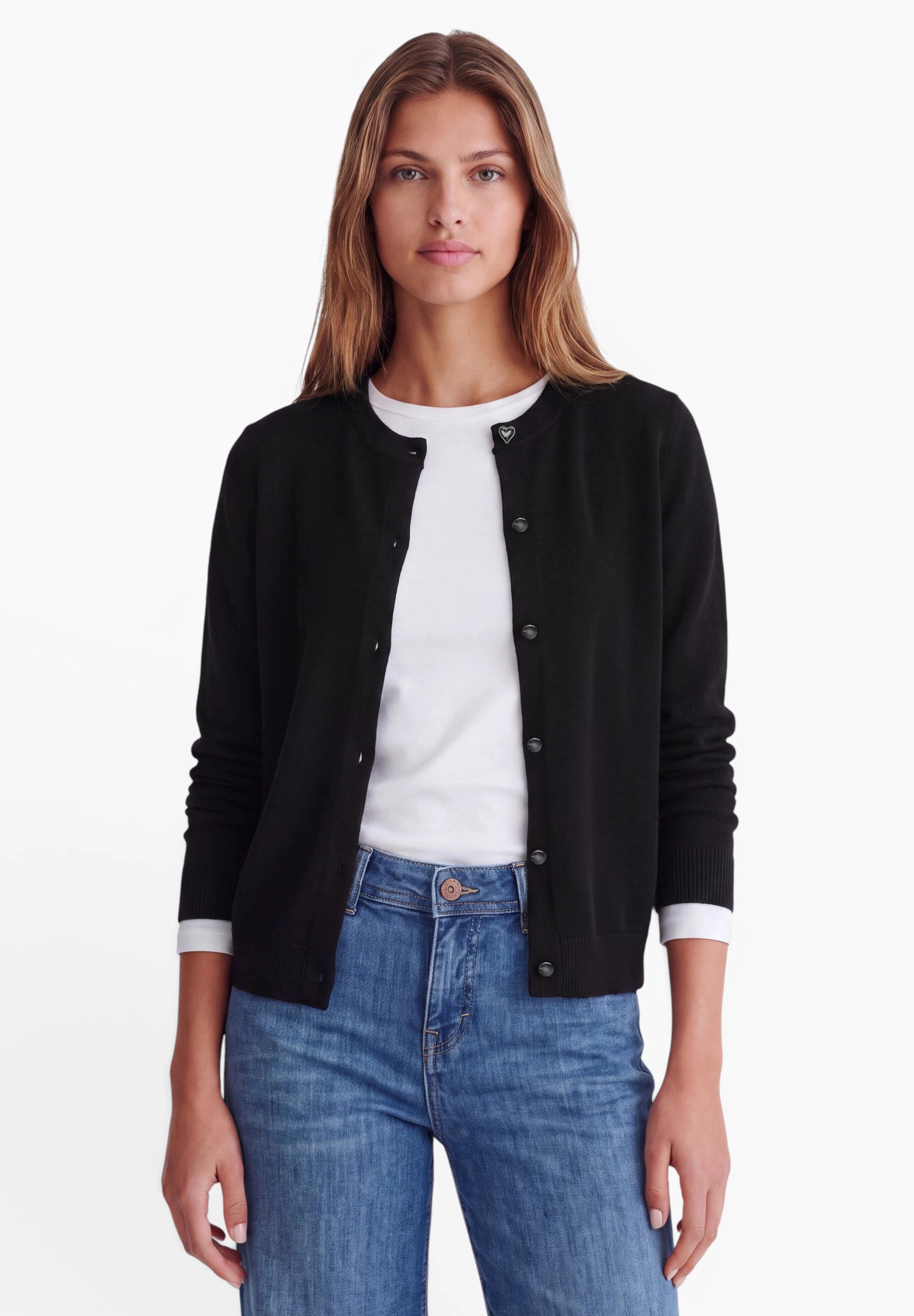 STREET ONE STUDIO Cardigan mit Rundhalsausschnitt