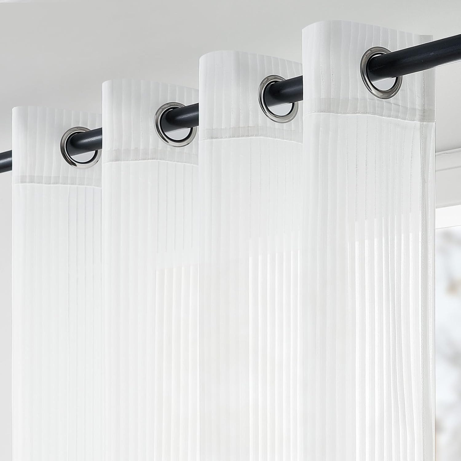 Topfinel Gardine mit ösen gardinen wohnzimmer modern transparent weiß oder günstig online kaufen