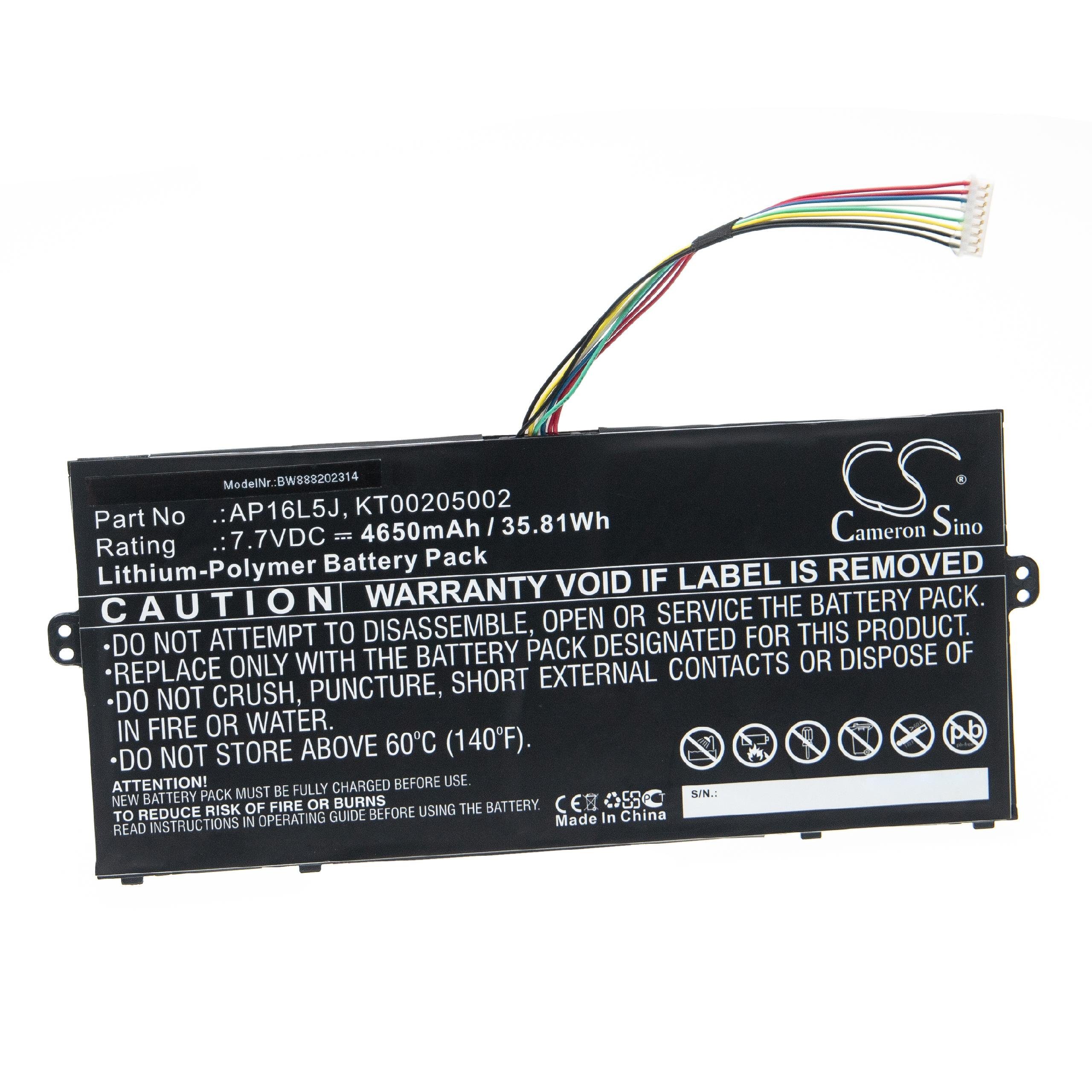 vhbw passend für Acer Swift 5 SF514-52T-81GC, 5 SF514-52T-81Q1, 5 Laptop-Akku 4650 mAh